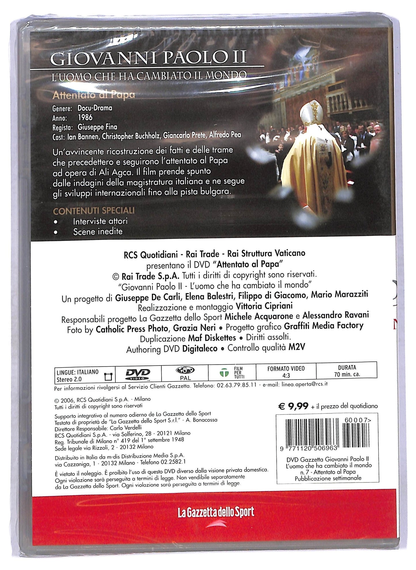 EBOND Attentato al papa - giovanni paolo secondo EDITORIALE DVD D764554