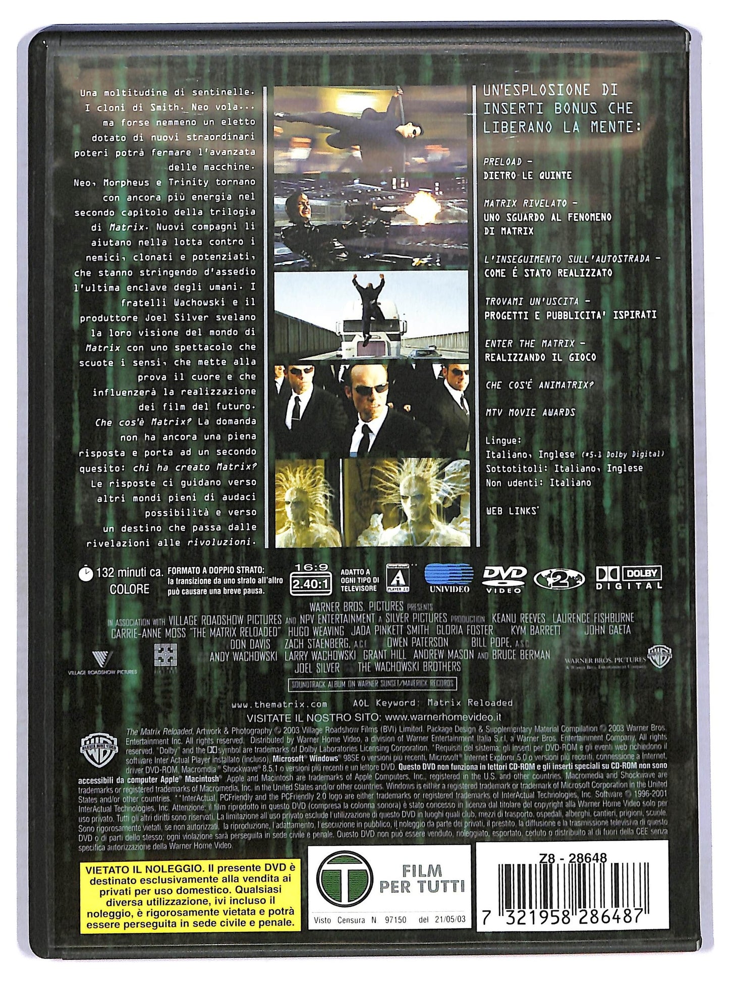 EBOND Matrix Reloaded DVD D764607