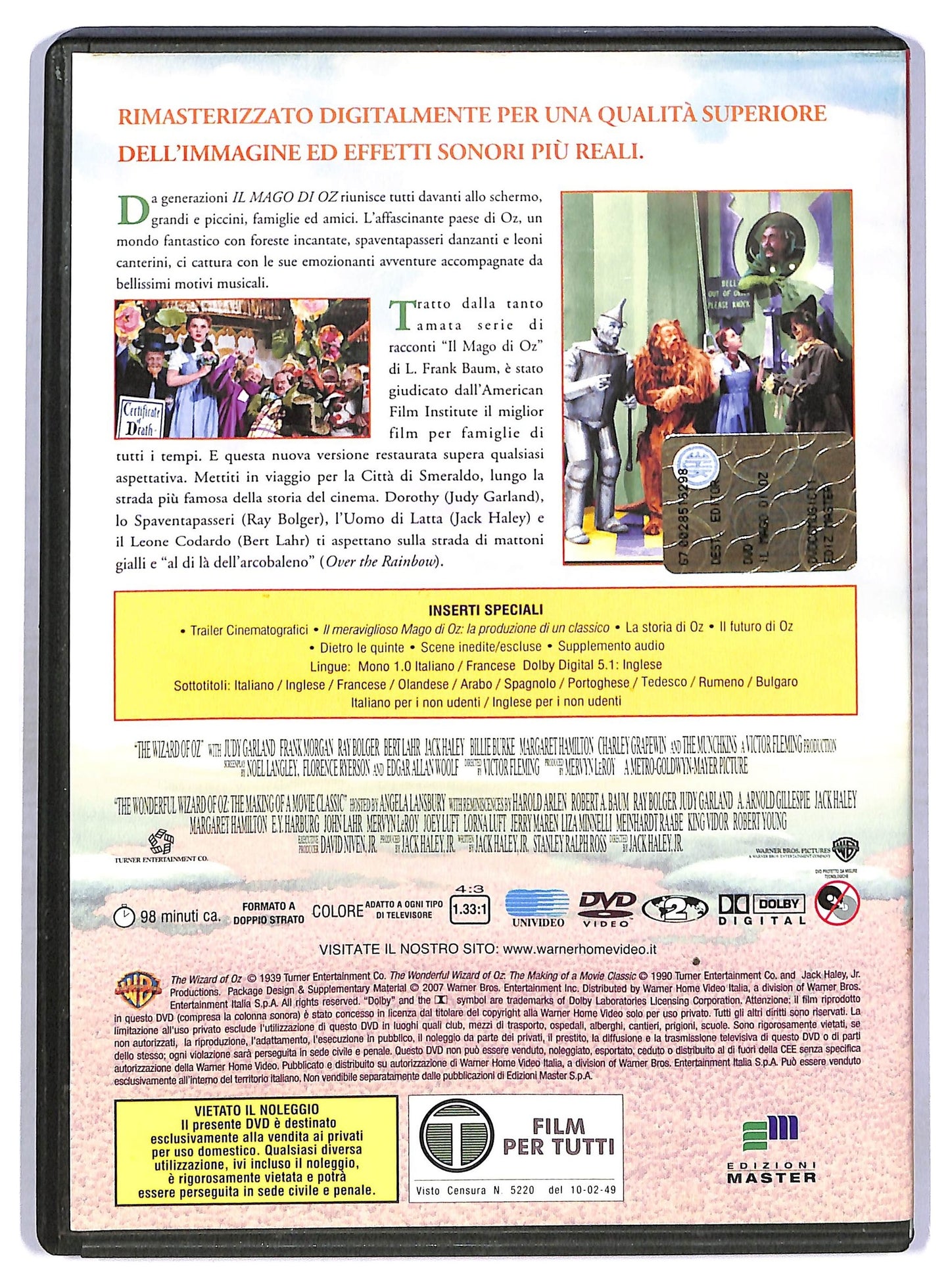 EBOND Il Mago di Oz EDITORIALE DVD D764630