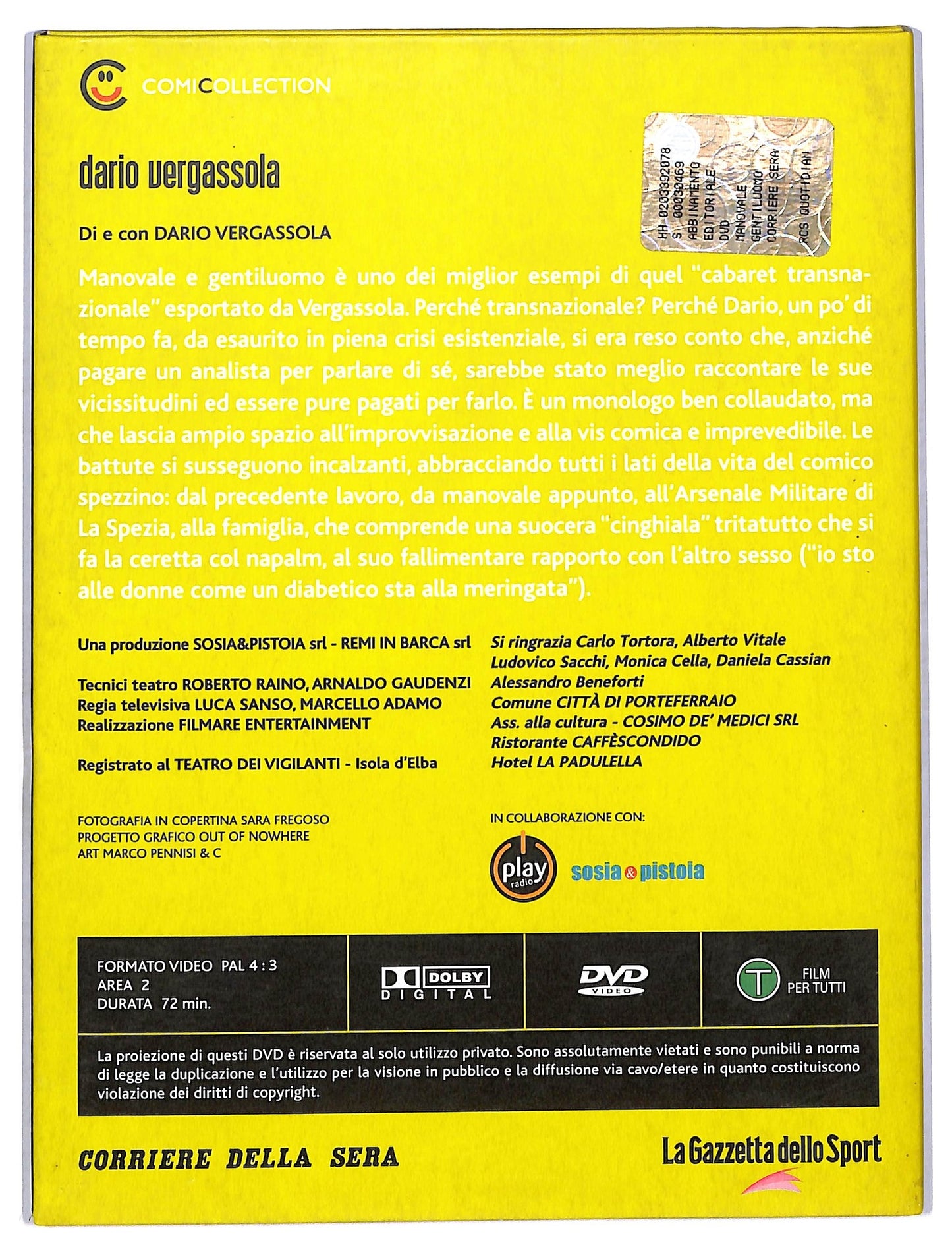 EBOND Comicollection Dario Vergassola vol.15 EDITORIALE DVD D764632