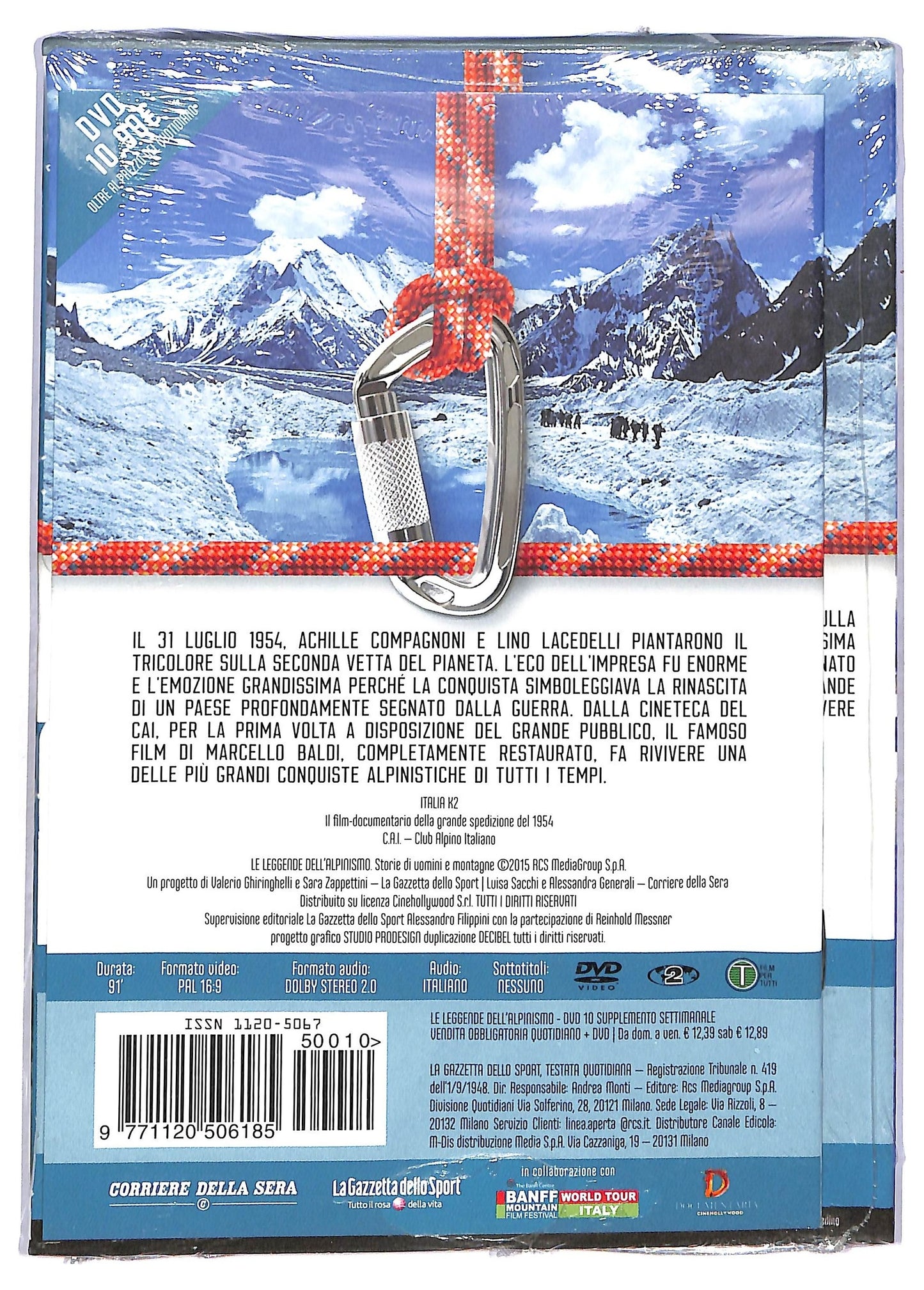 EBOND Italia K2 + booklet - Le leggende dell'alpinismo - La Gazzetta dello Sport DVD D764715