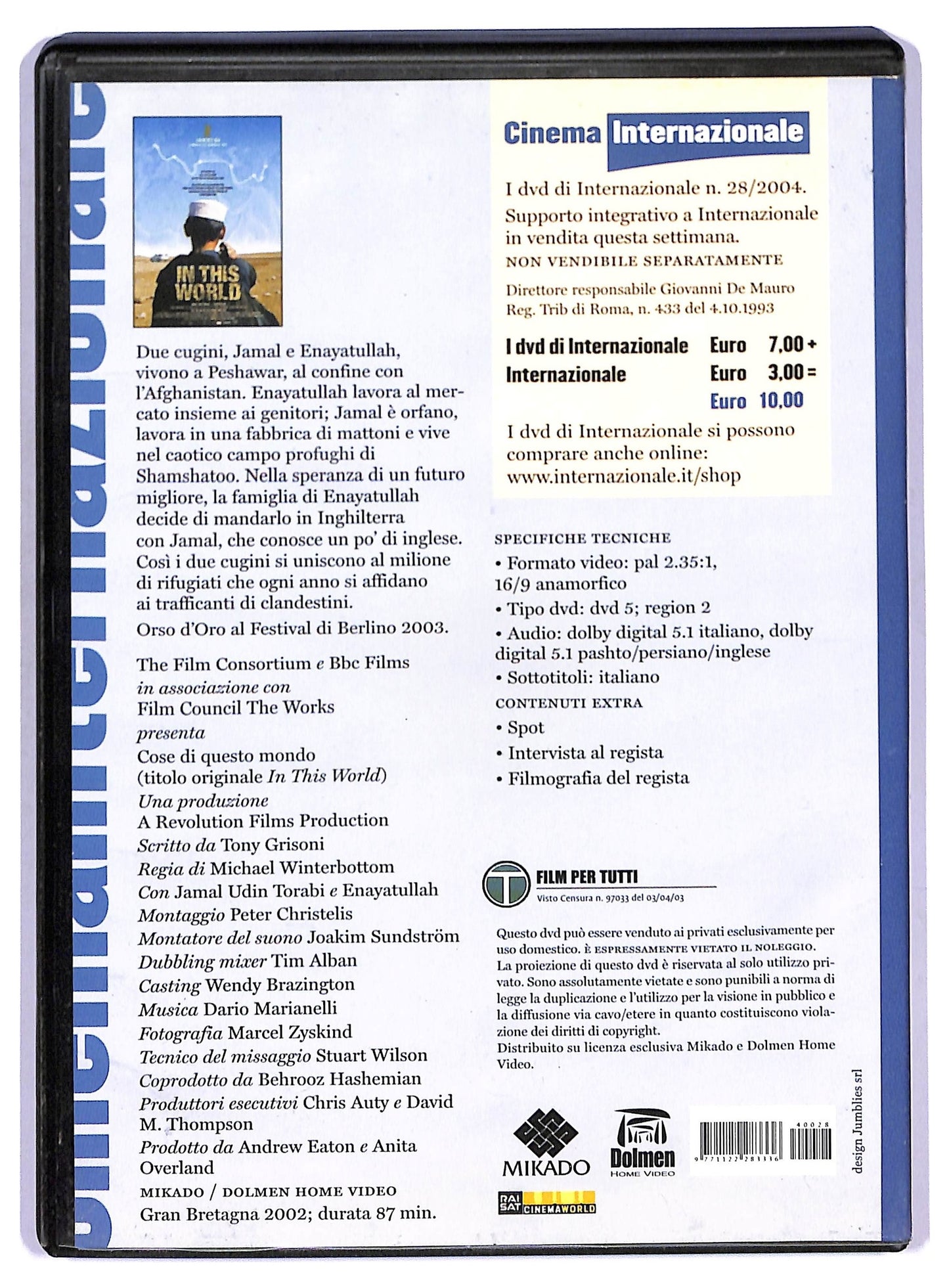 EBOND Cose Di Questo Mondo EDITORIALE DVD D765045