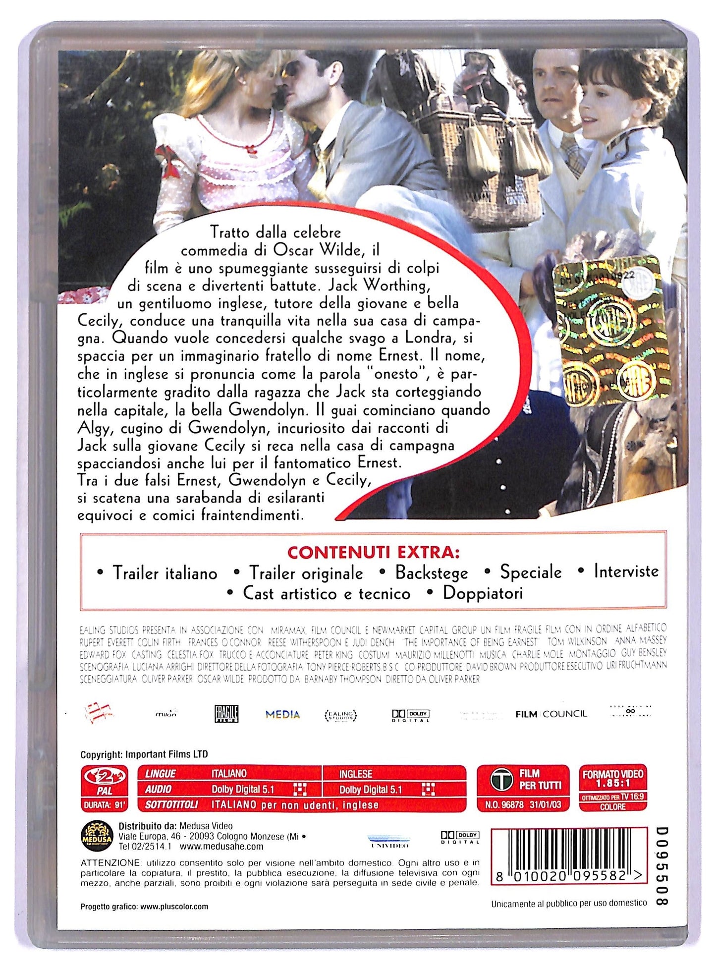 EBOND L'importanza di chiamarsi Ernest DVD D765132