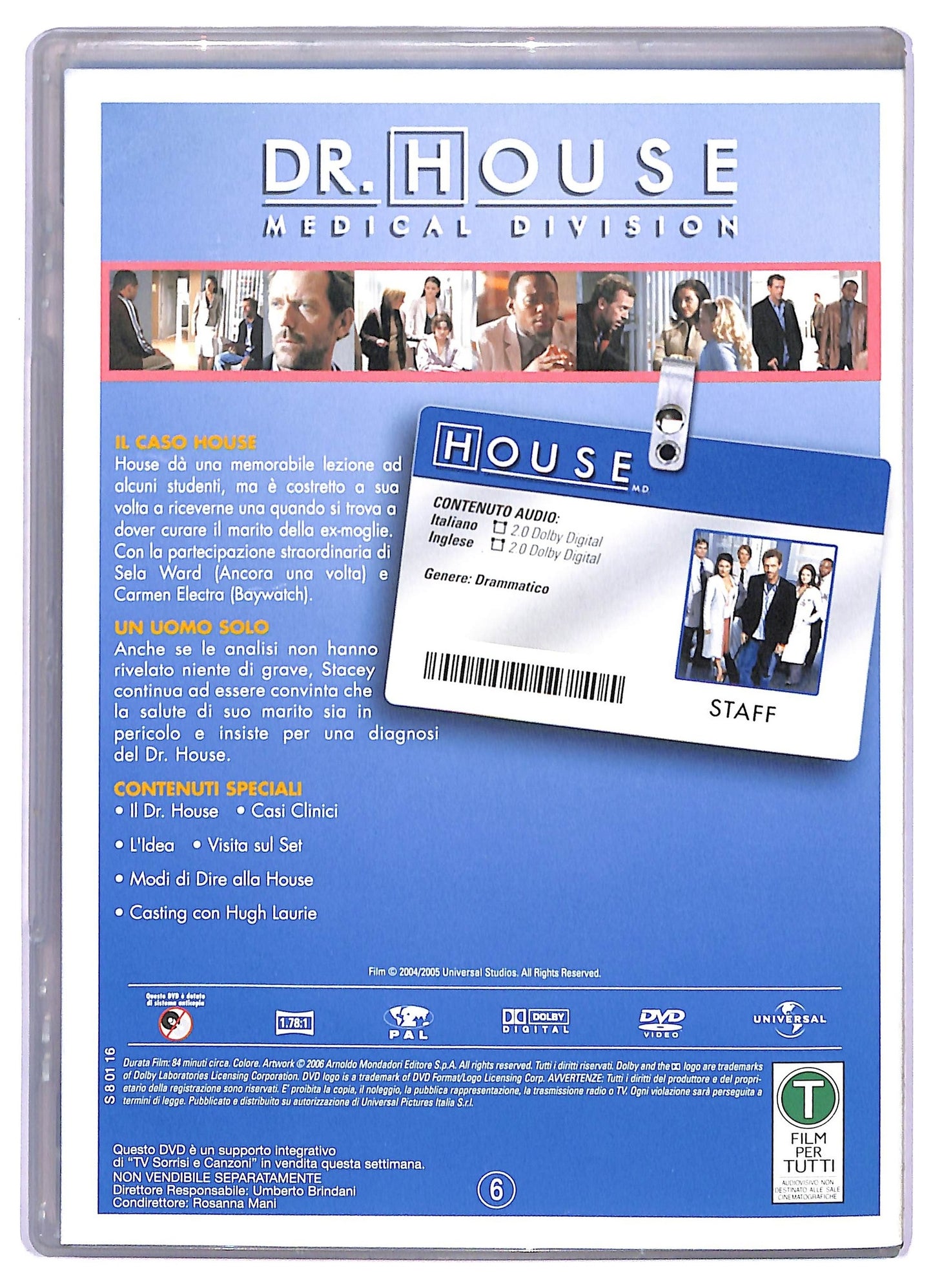 EBOND DR. House Medical Division Stagione 1 Disco 6 Epis 21-22 EDITORIALE DVD D765234