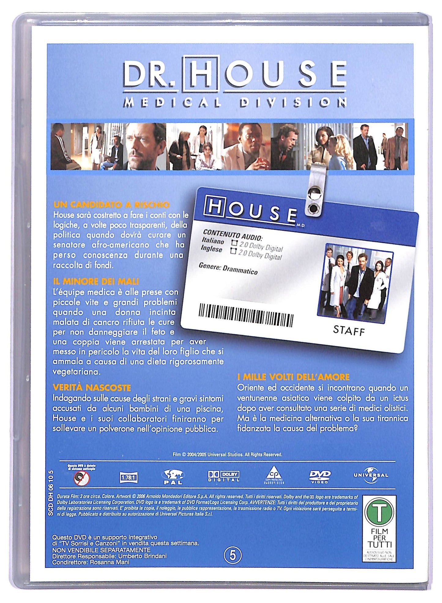 EBOND DR. House Medical Division Stagione 1 Disco 5 Epis. 17 - 20 EDITORIALE DVD D765235