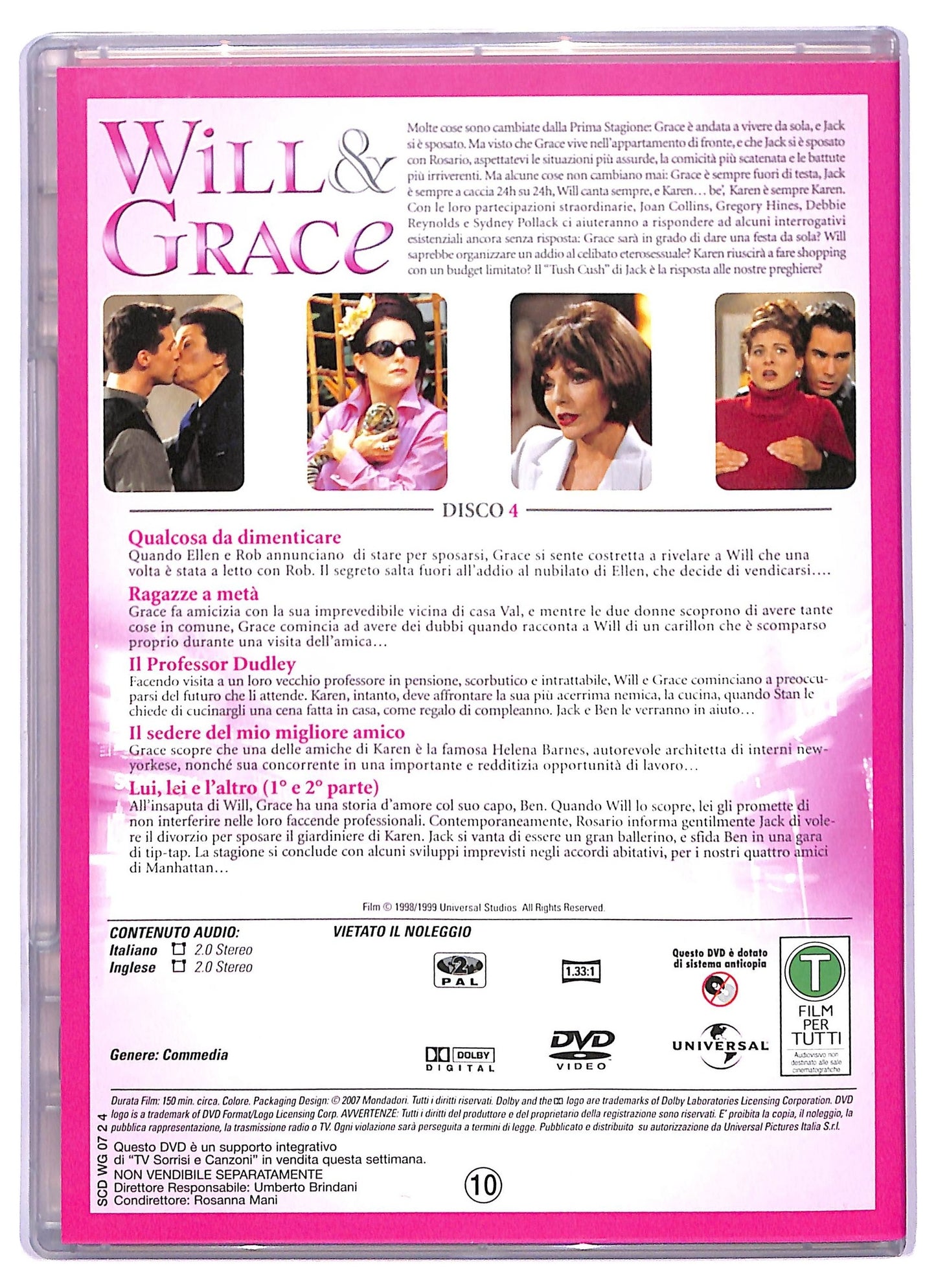 EBOND Will & Grace Stagione 2 Disco 4 EDITORIALE DVD D765236