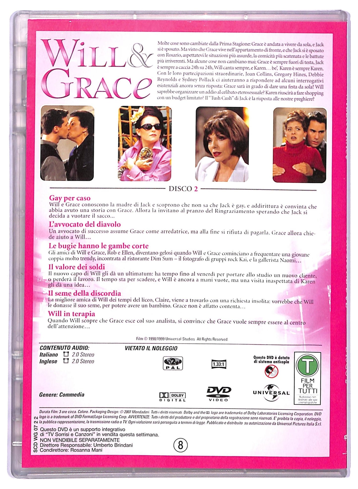 EBOND Will & Grace Stagione 2 Disco 2 EDITORIALE DVD D765238