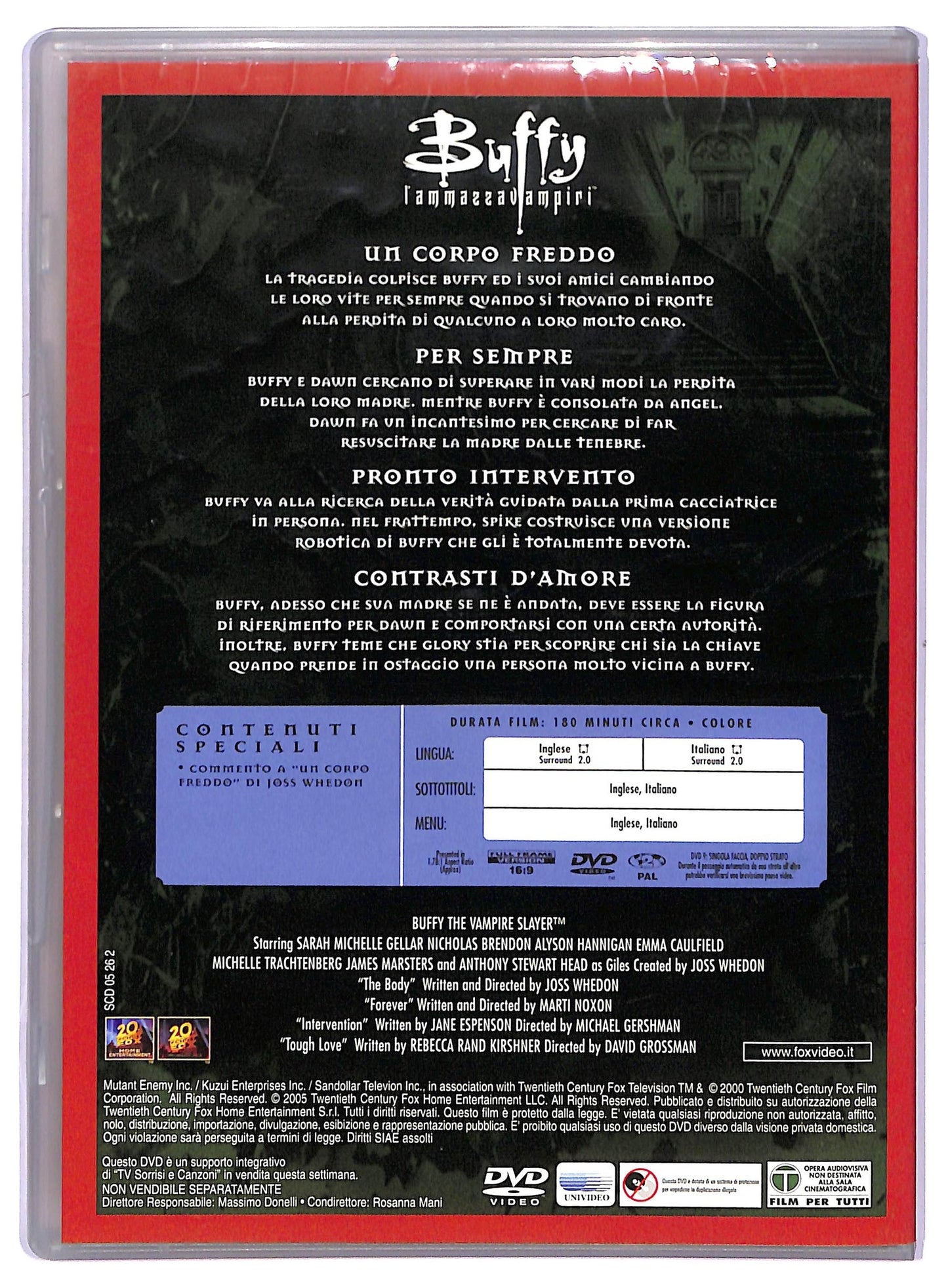 EBOND Buffy L'Ammazza Vampiri Stagione 5 Disco 5 EDITORIALE DVD D765248