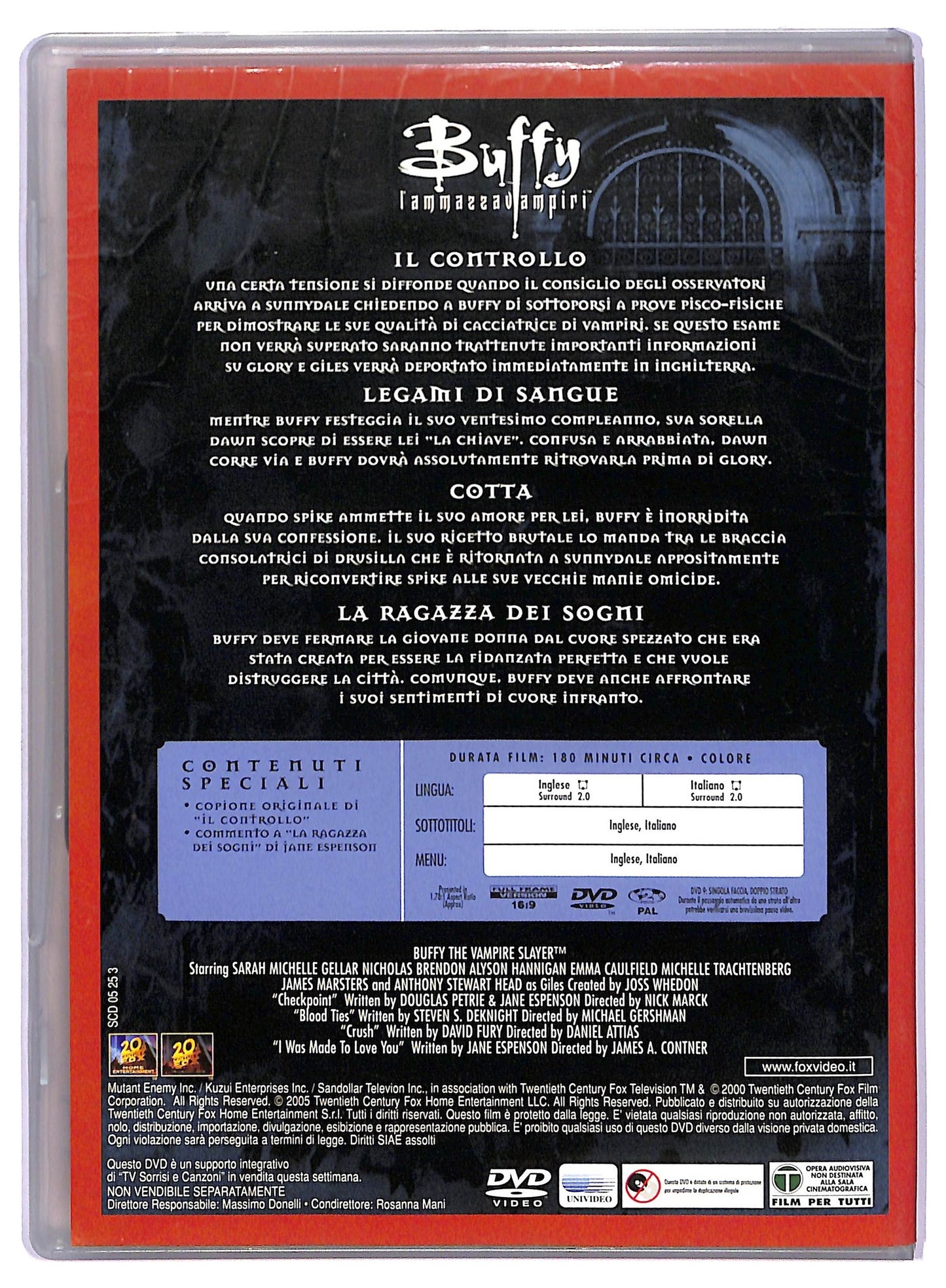 EBOND Buffy L'Ammazza Vampiri Stagione 5 Disco 4 EDITORIALE DVD D765249