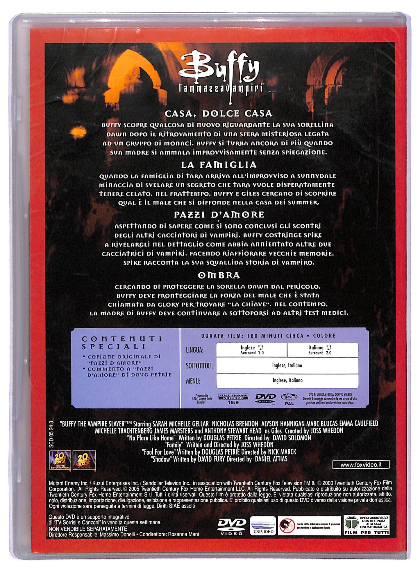 EBOND Buffy L'Ammazza Vampiri Stagione 2 Disco 2 EDITORIALE DVD D765252