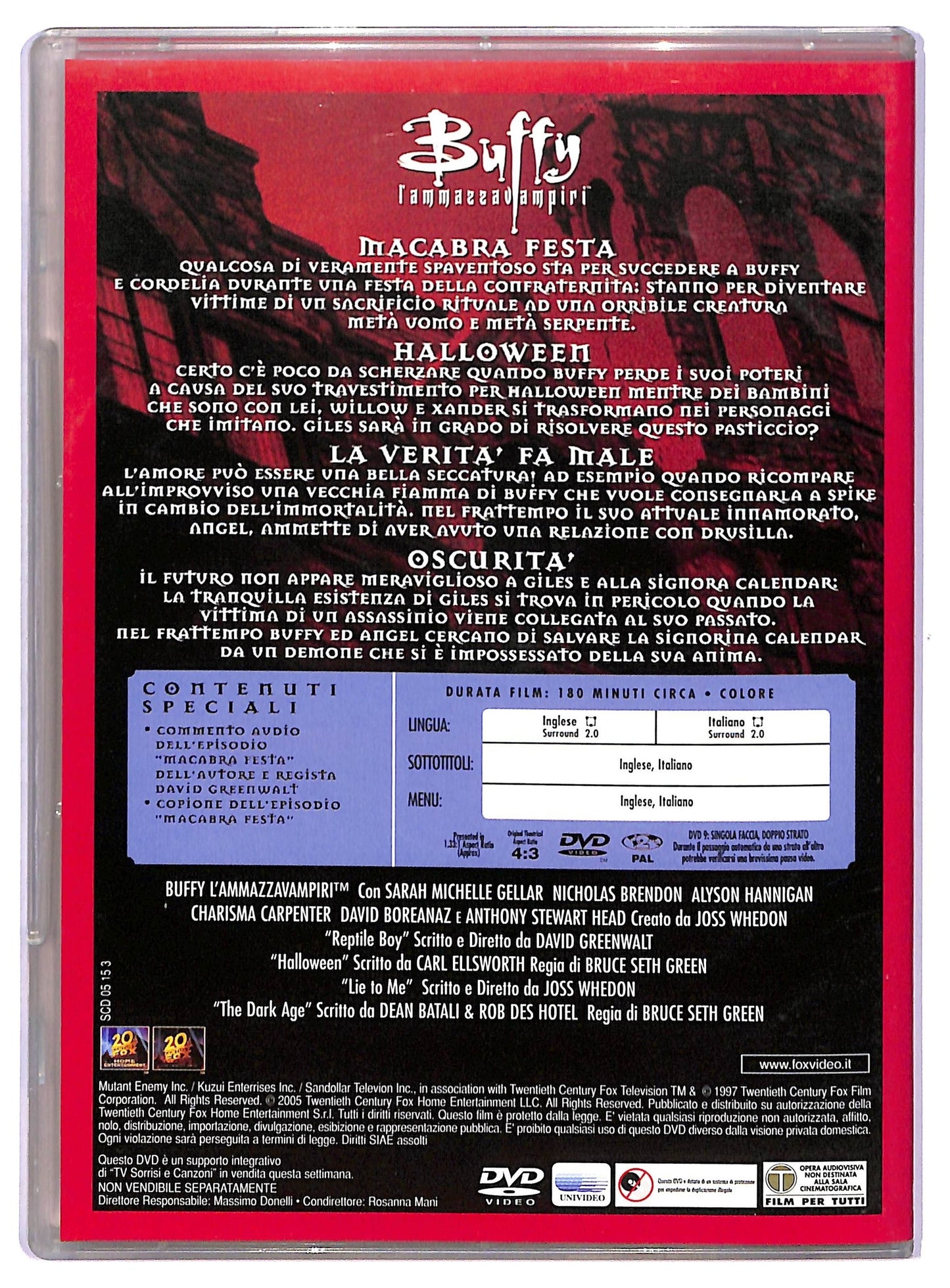 EBOND Buffy L'Ammazza Vampiri Stagione 2 Disco 2 EDITORIALE DVD D765253