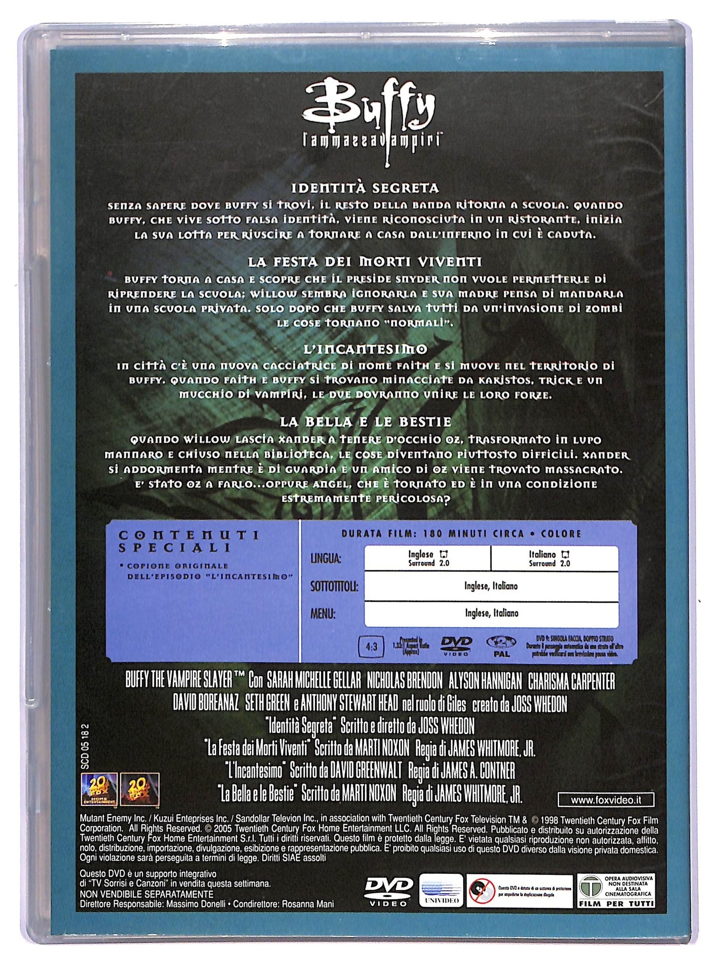 EBOND Buffy L'Ammazza Vampiri Satgione 3 Disco 1 EDITORIALE DVD D765254