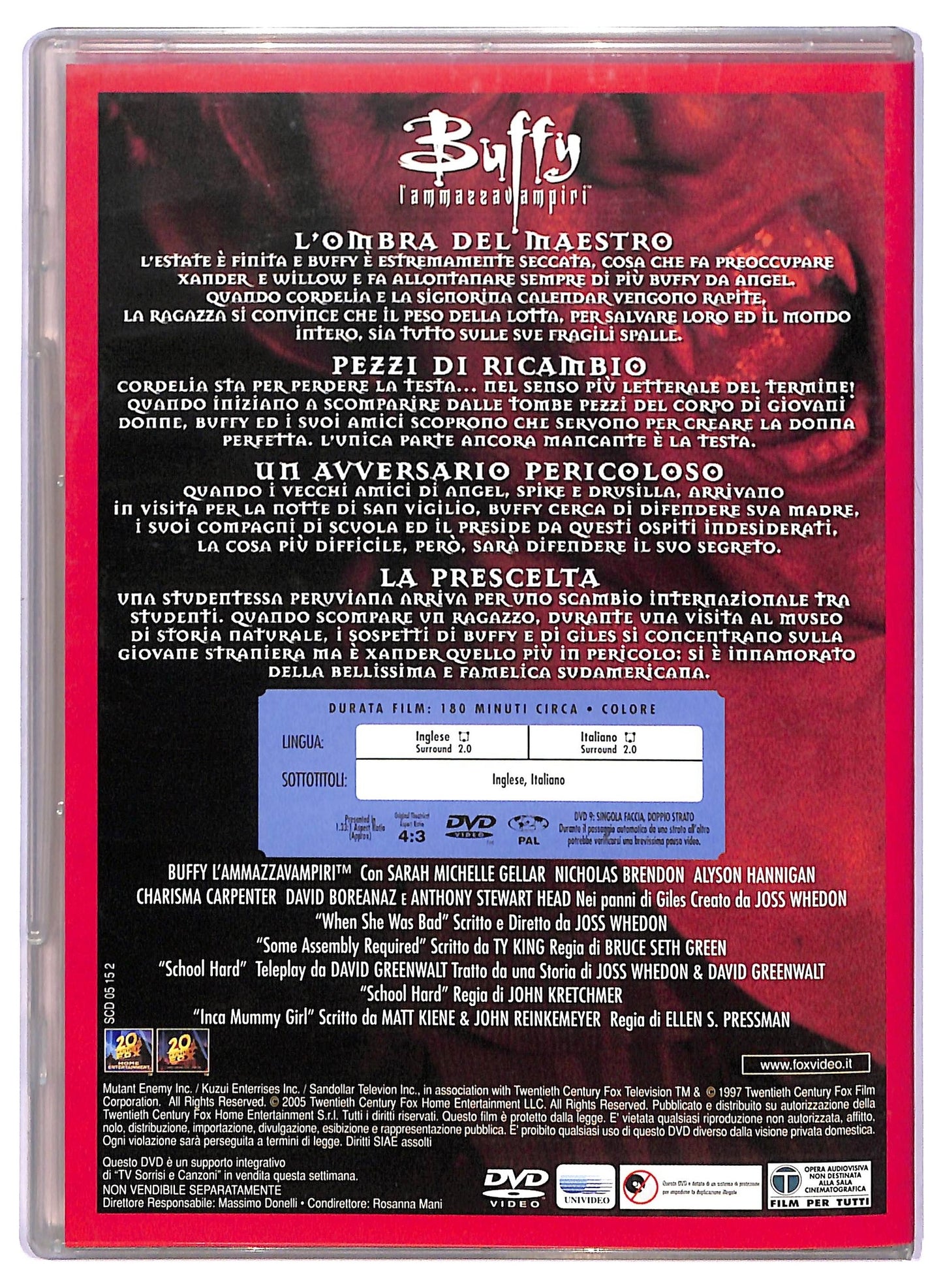 EBOND Buffy L'Ammazza Vampiri Stagione 2 Disco 1 EDITORIALE DVD D765270