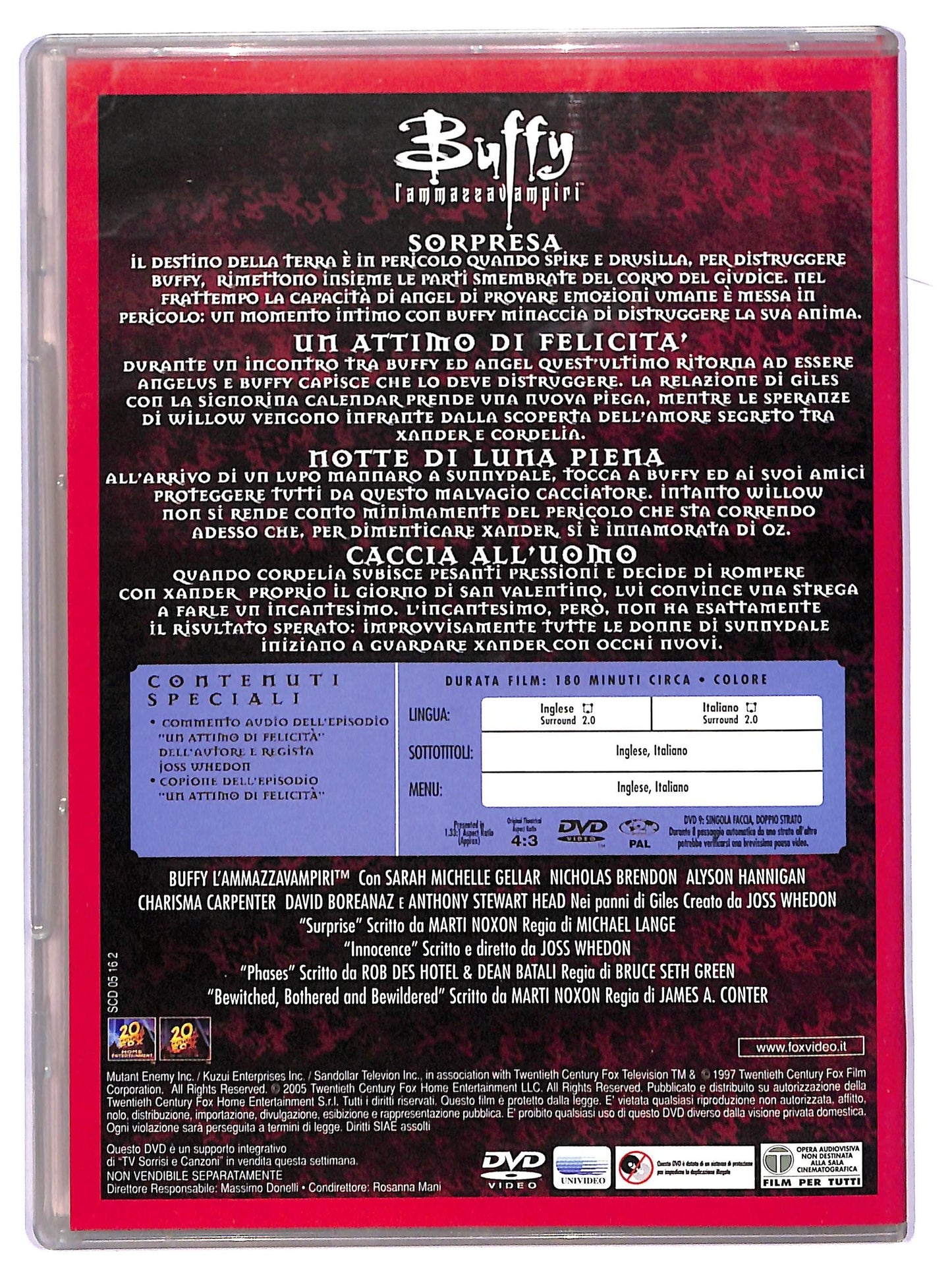 EBOND Buffy L'Ammazza Vampiri Stagione 2 Disco 4 EDITORIALE DVD D765276