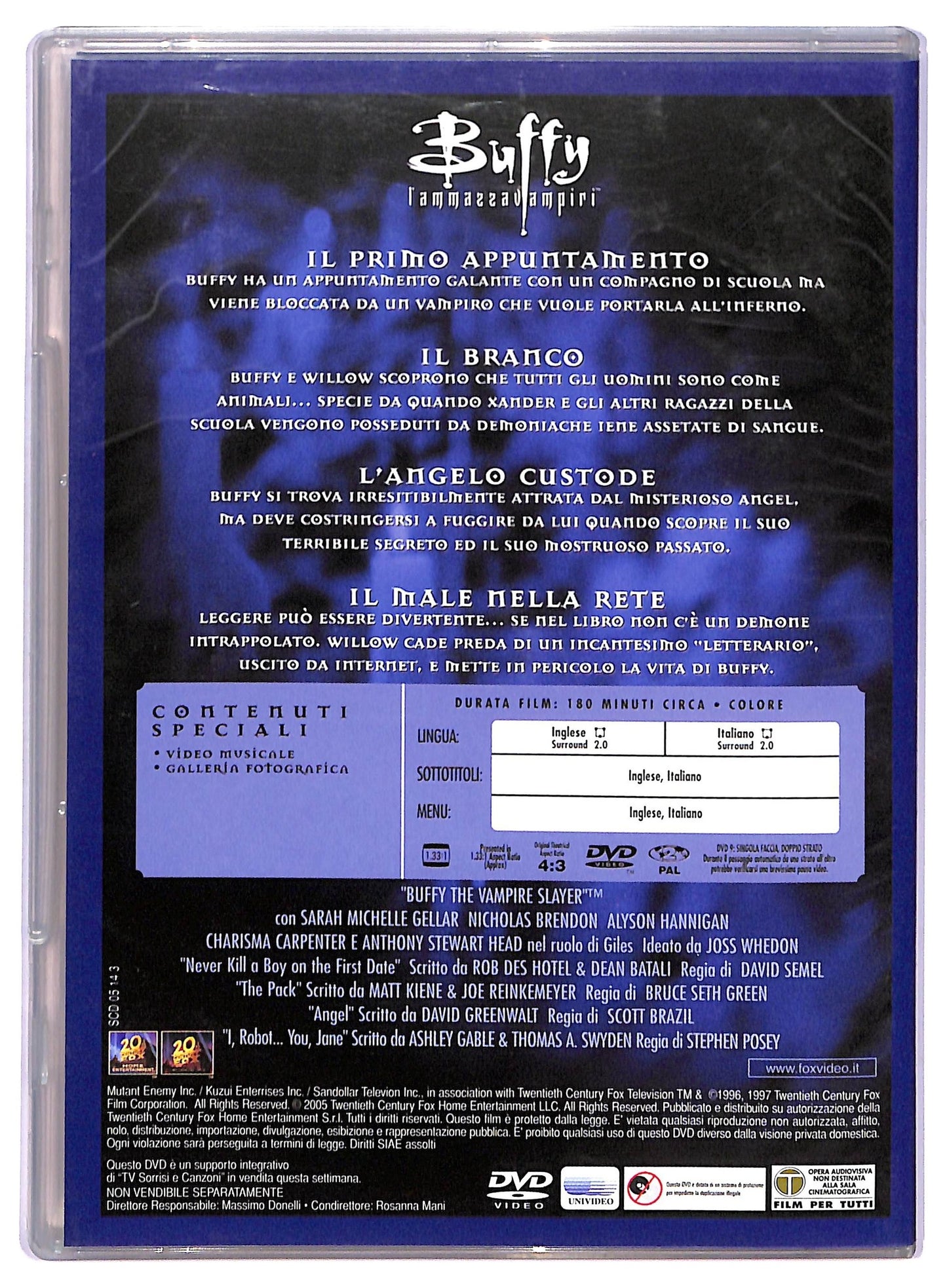 EBOND Buffy L'Ammazza Vampiri Stagione 1 Disco 2 EDITORIALE DVD D765303