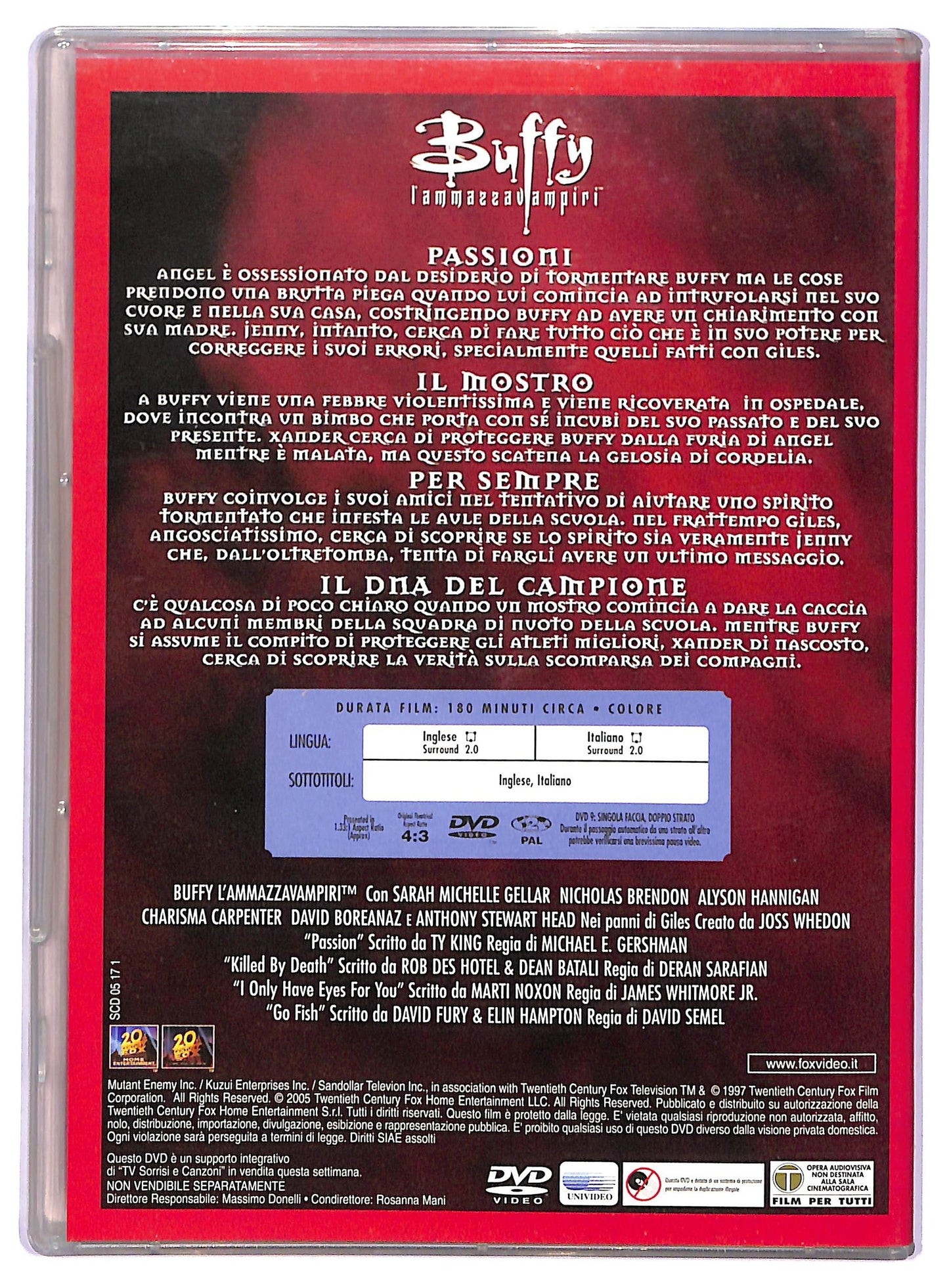 EBOND Buffy L'Ammazza Vampiri Stagione 2 Disco 5 EDITORIALE DVD D765306