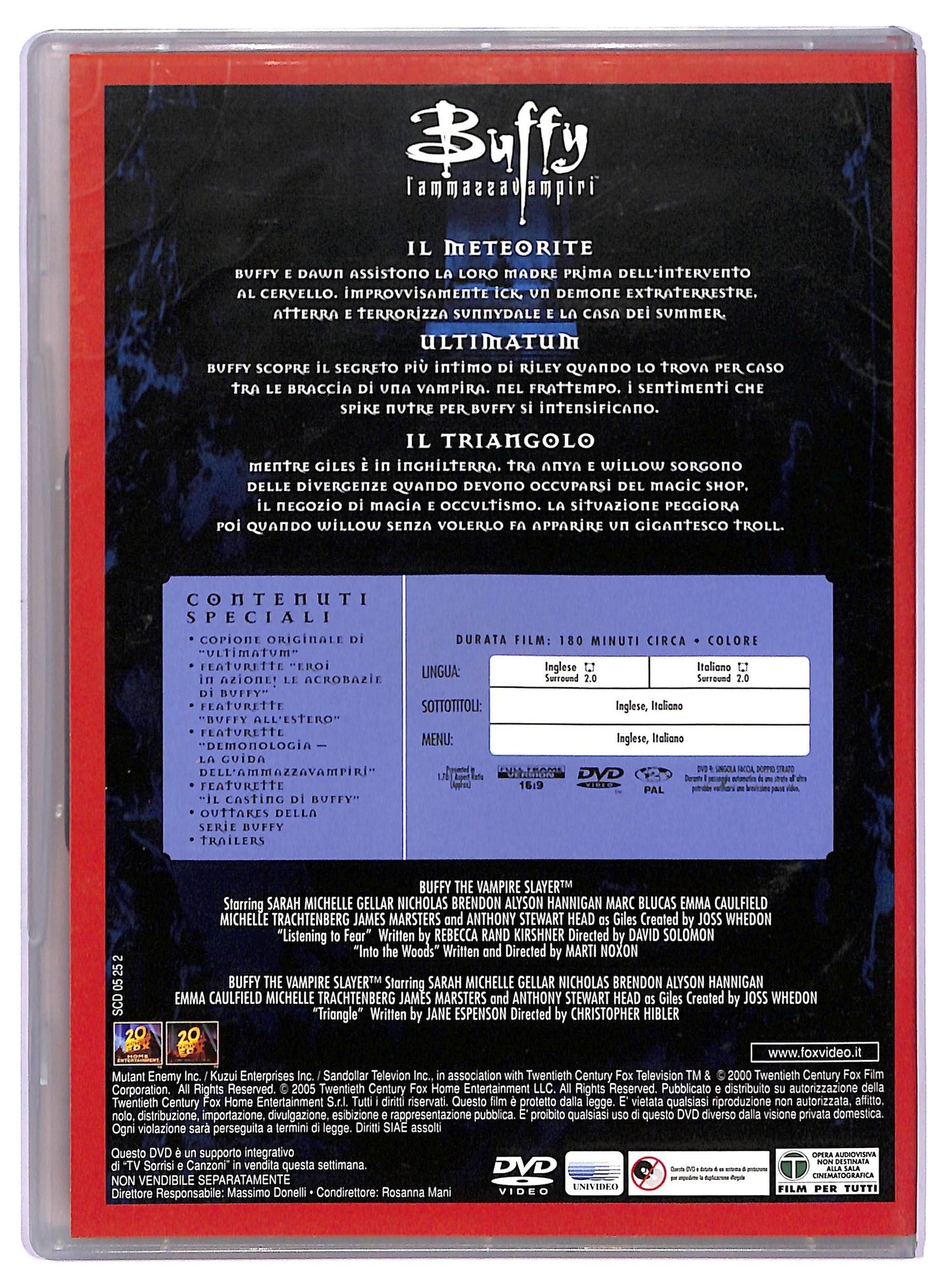 EBOND Buffy L'Ammazza Vampiri Stagione 5 Disco 3 EDITORIALE DVD D765325