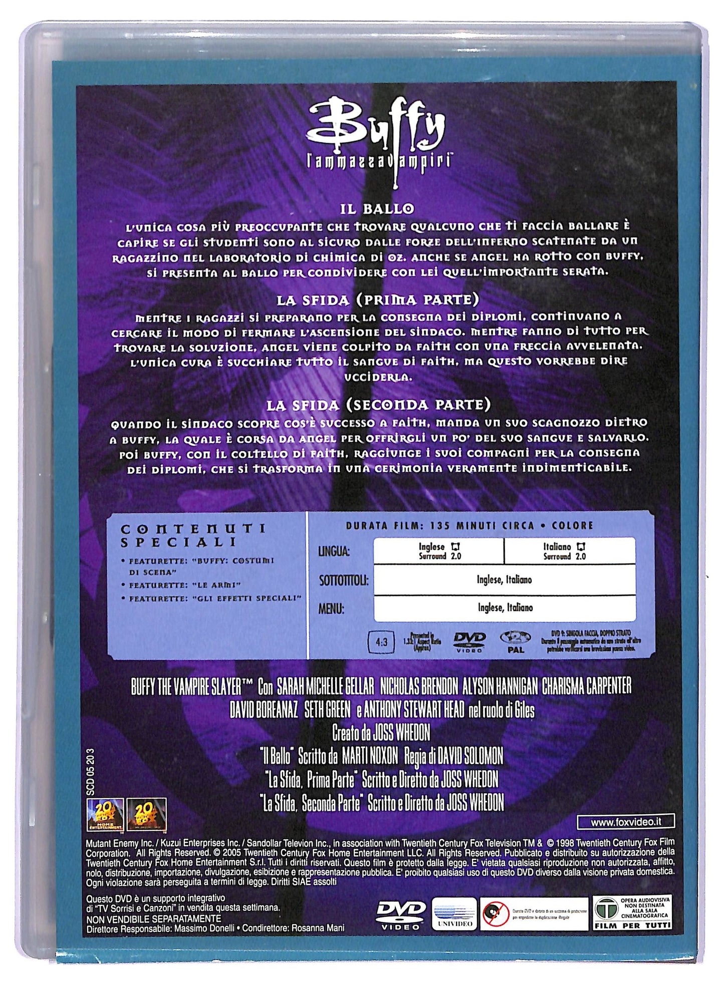 EBOND Buffy L'Ammazza Vampiri Stagione 3 Disco 6 EDITORIALE DVD D765327