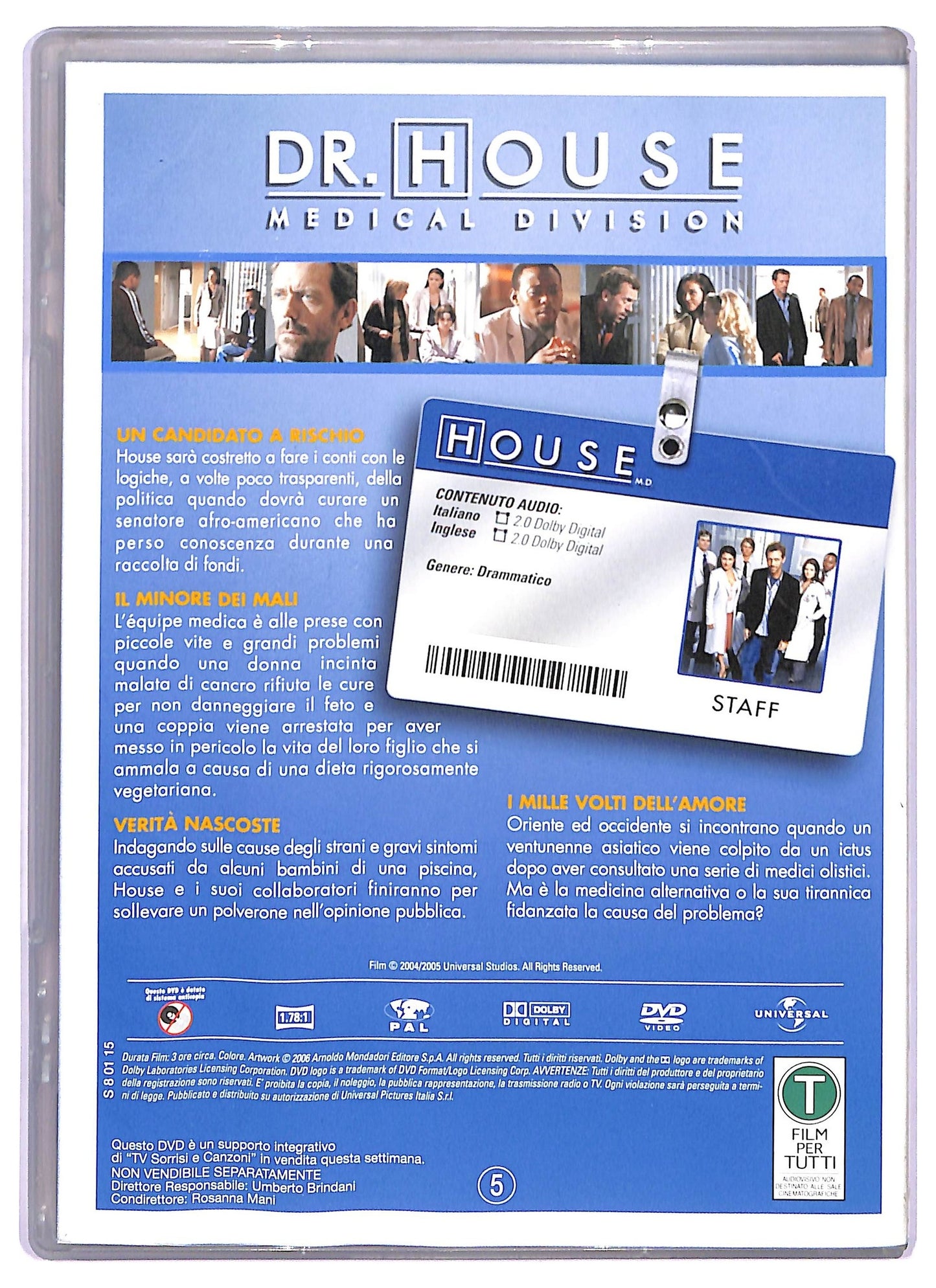 EBOND DR. House Medical Division Stagione 1 Disco 5 EDITORIALE DVD D765339