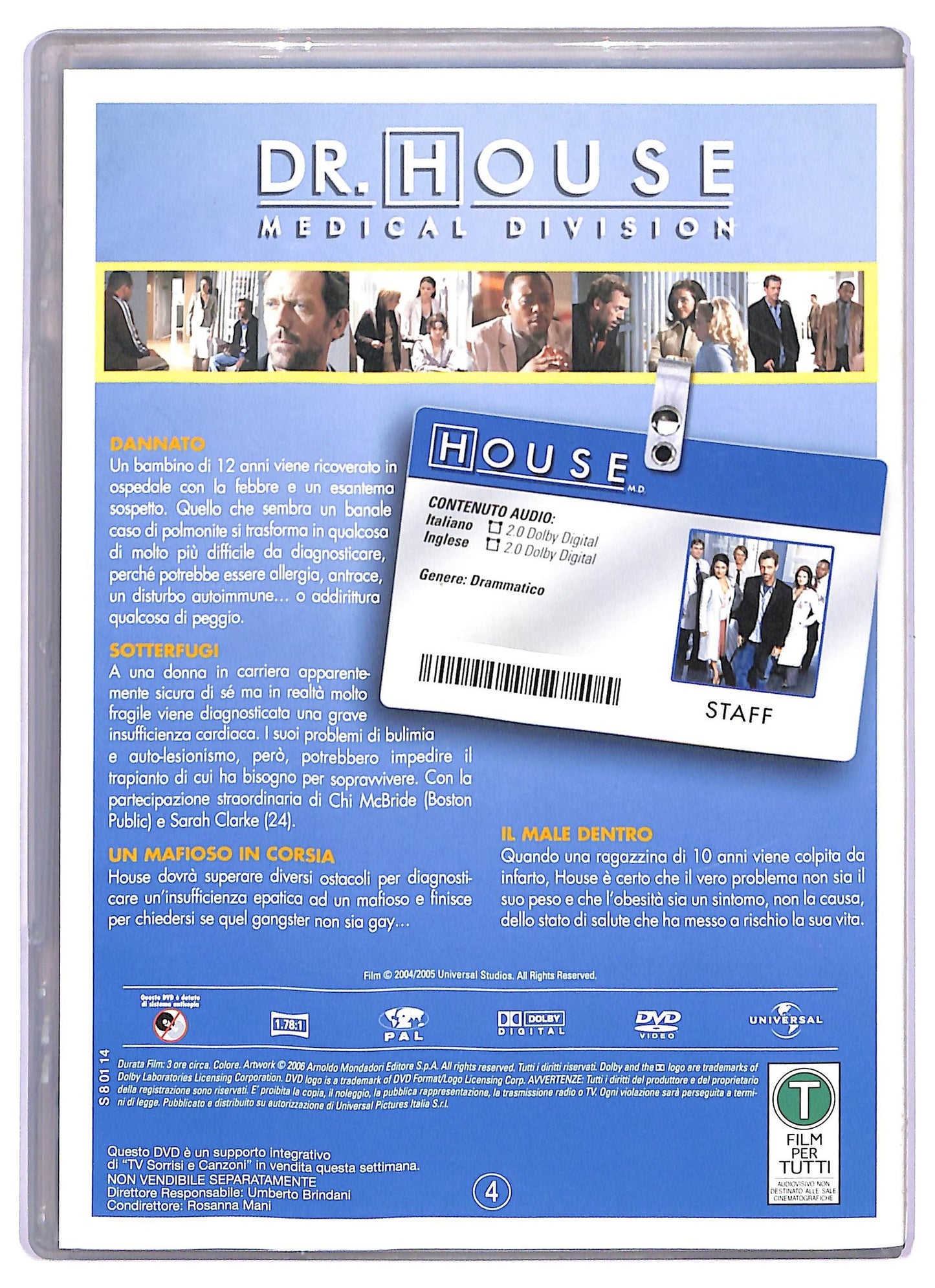 EBOND DR. House Medical Division Stagione 1 Disco 4 Epis. 13 - 16 EDITORIALE DVD D765340