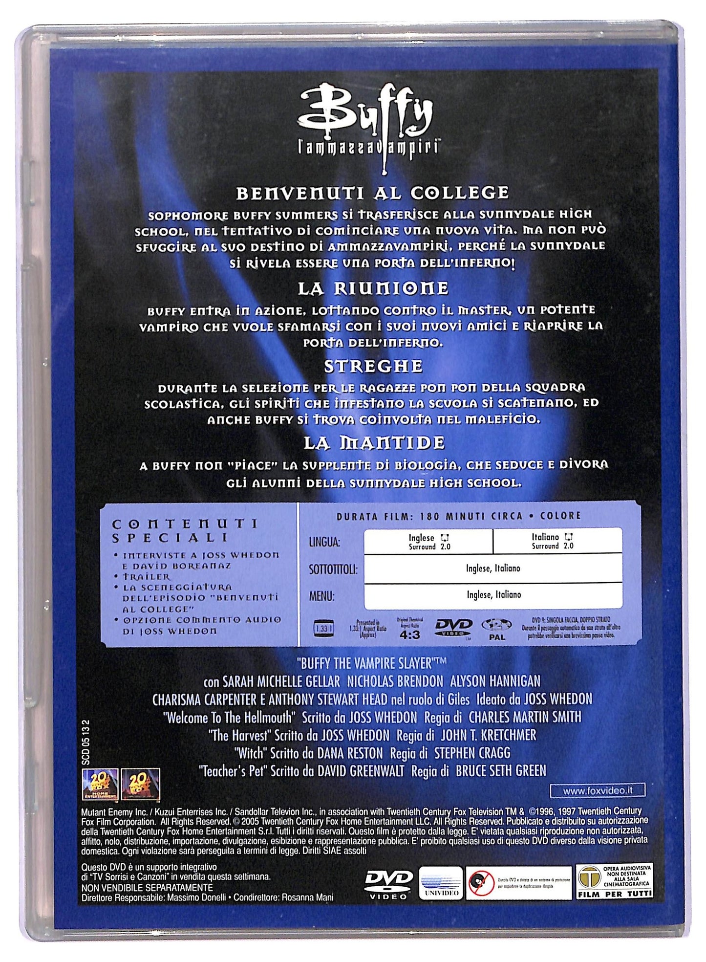 EBOND Buffy L'Ammazza Vampiri Stagione 1 Disco 1 EDITORIALE DVD D765348