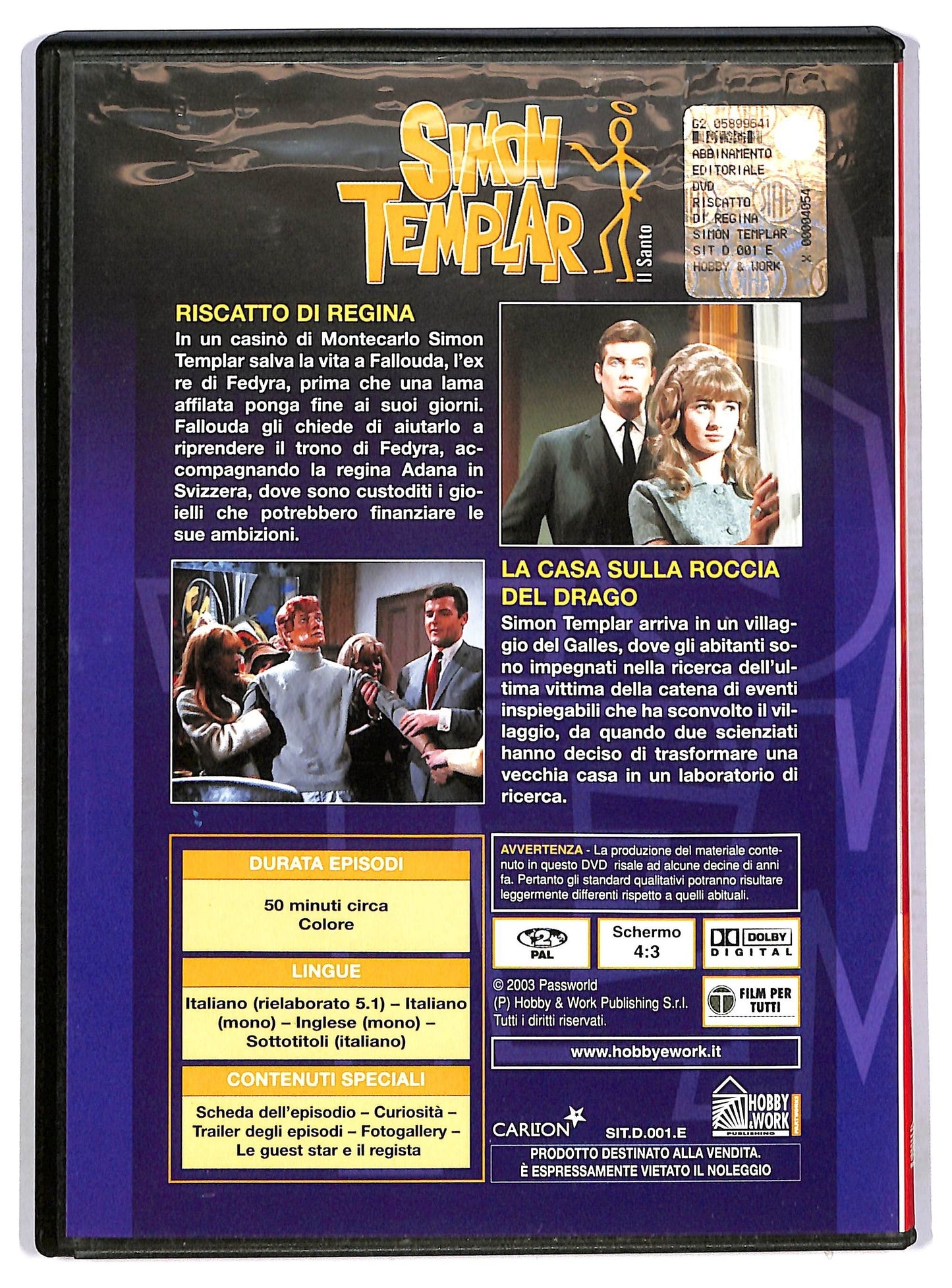 EBOND SIMON TEMPLAR - Il Santo Vol1 Roger Moore EDITORIALE DVD D765449