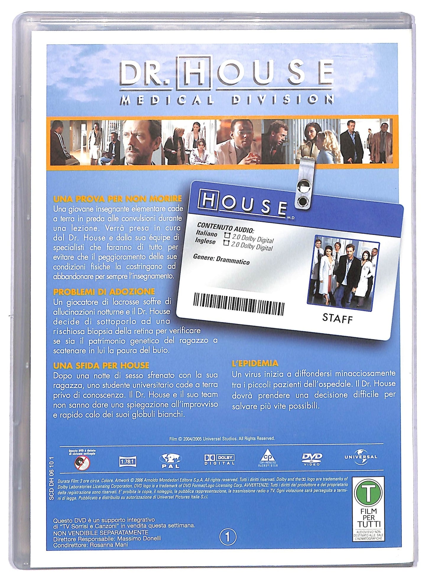EBOND DR. House Medical Division Stagione 1 Disco 1 EDITORIALE DVD D765515