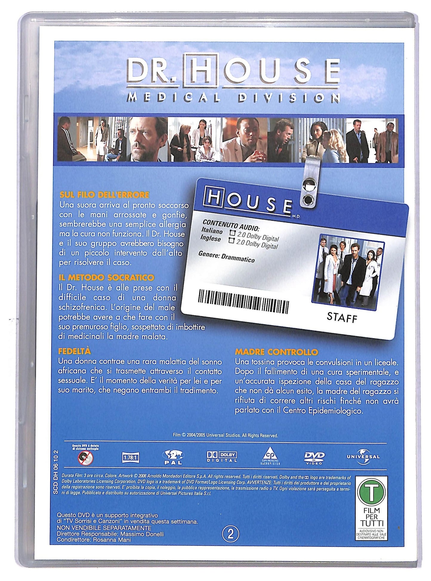 EBOND dr. house - stagione 1 disco 2 - EDITORIALE DVD D765516