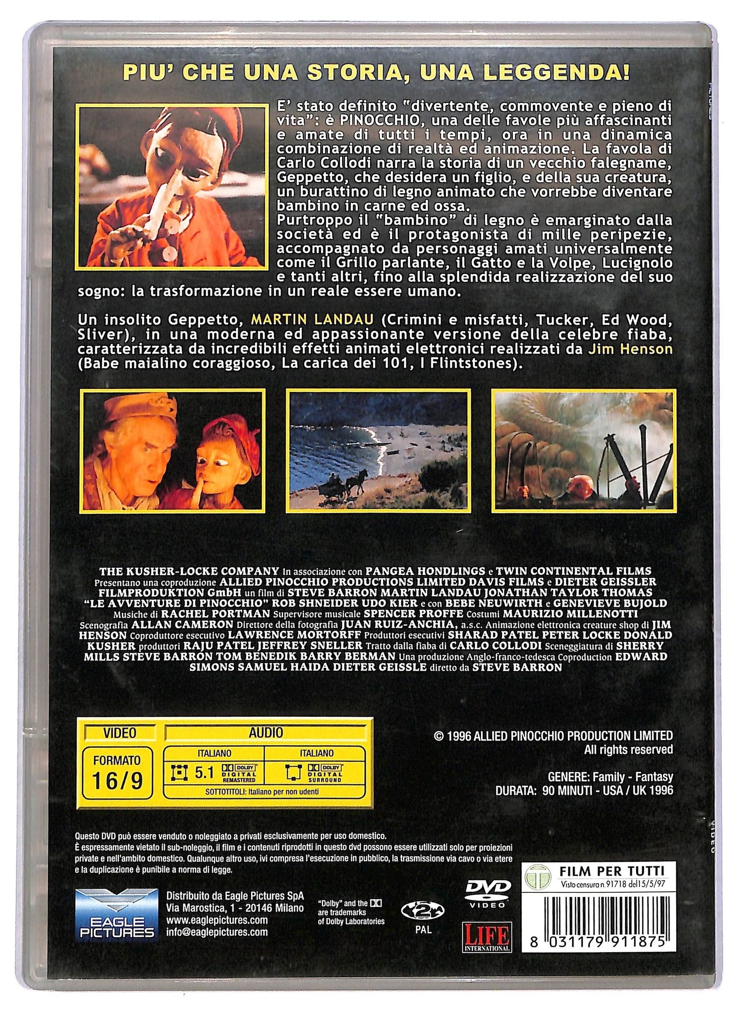 EBOND Le Straordinarie Avventure Di Pinocchio DVD D765644