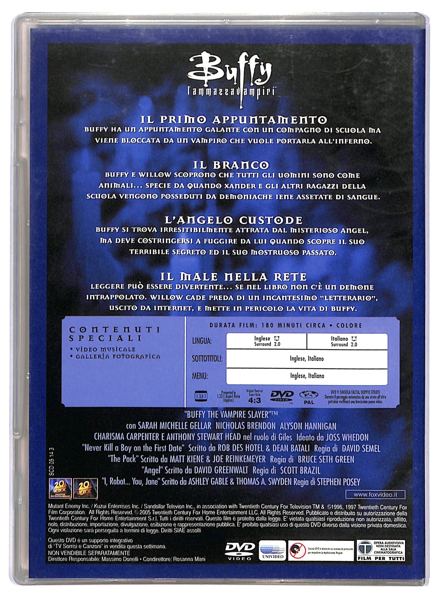 EBOND Buffy L'Ammazza Vampiri Stagione 1 Disco 2 EDITORIALE DVD D765907