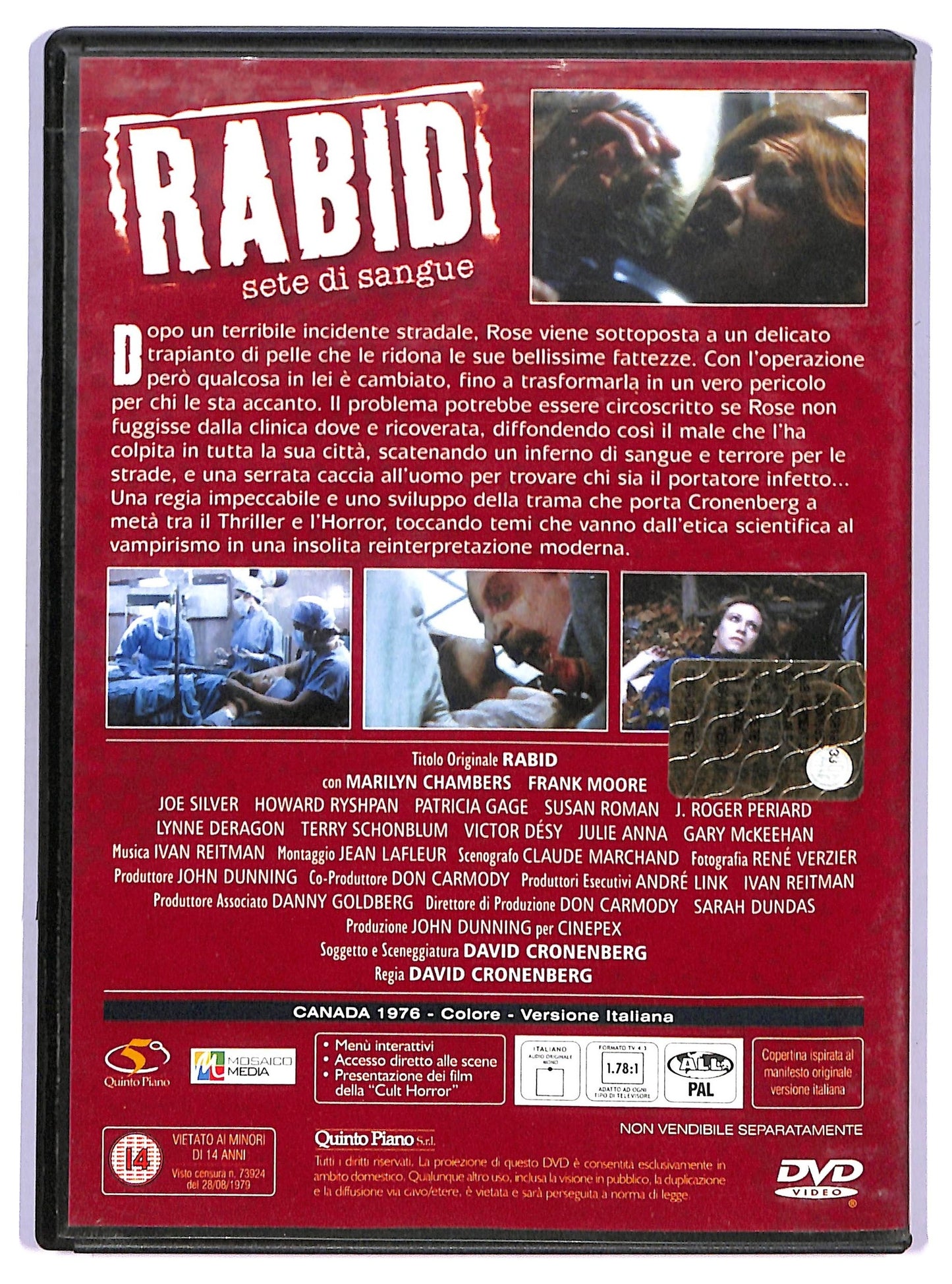 EBOND Rabid - Sete di sangue EDITORIALE DVD D765947
