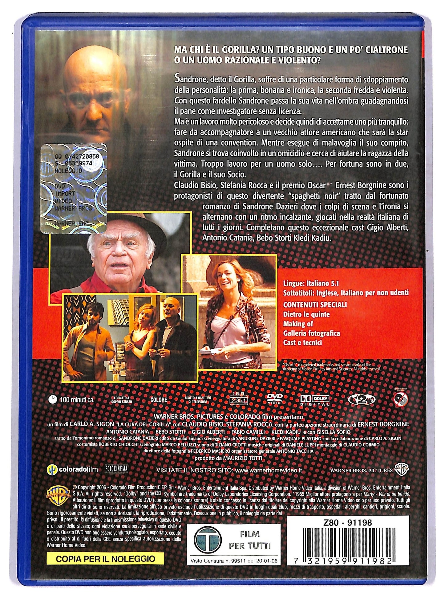 EBOND la cura del gorilla NOLEGGIO DVD D766058