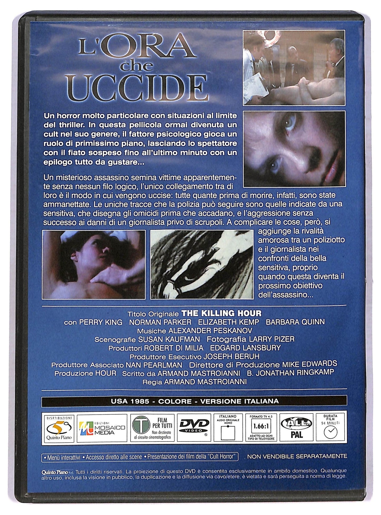 EBOND L' Ora Che Uccide DVD Editoriale D766114