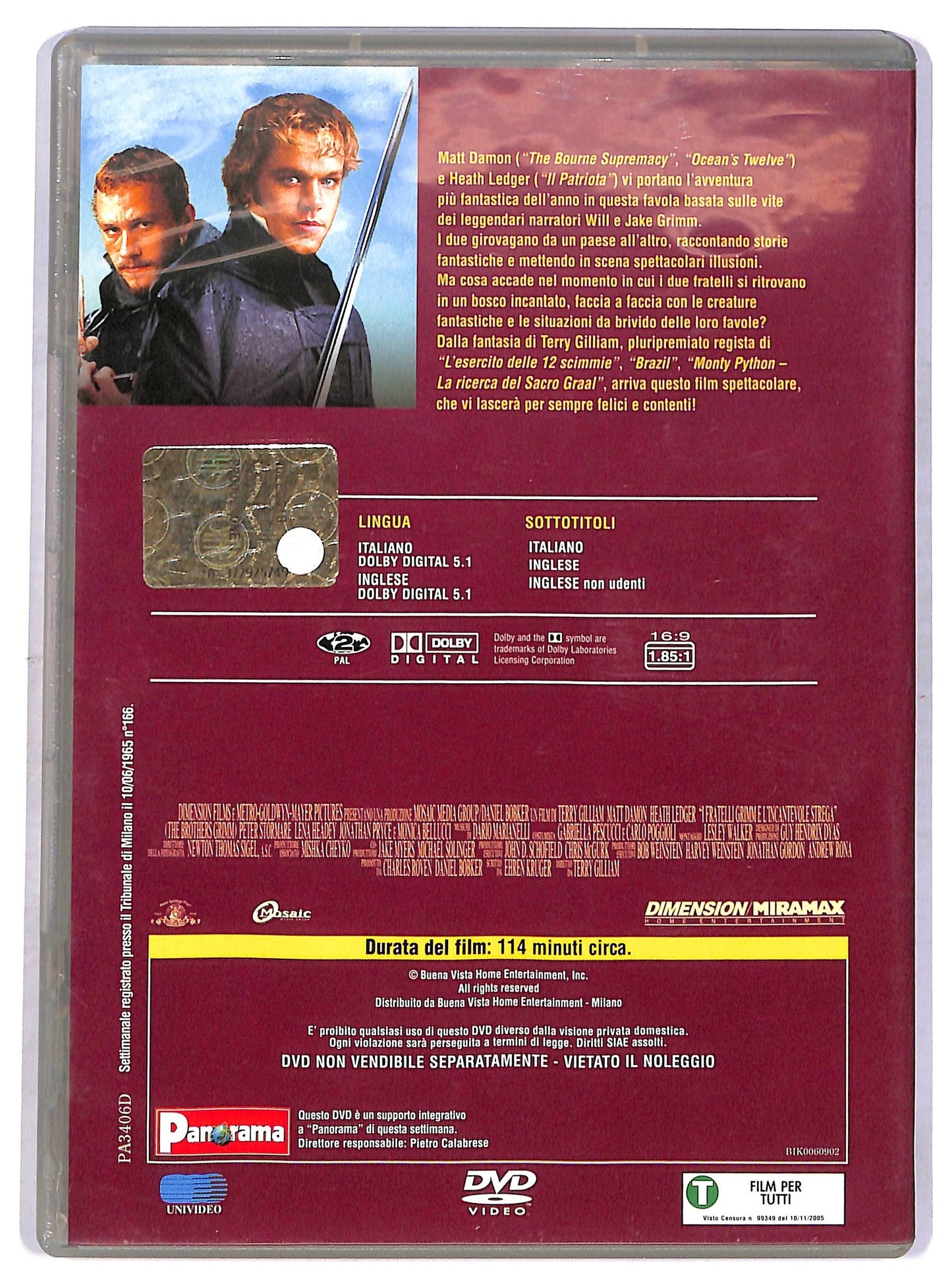 EBOND I fratelli Grimm e l'incantevole strega EDITORIALE DVD D766160