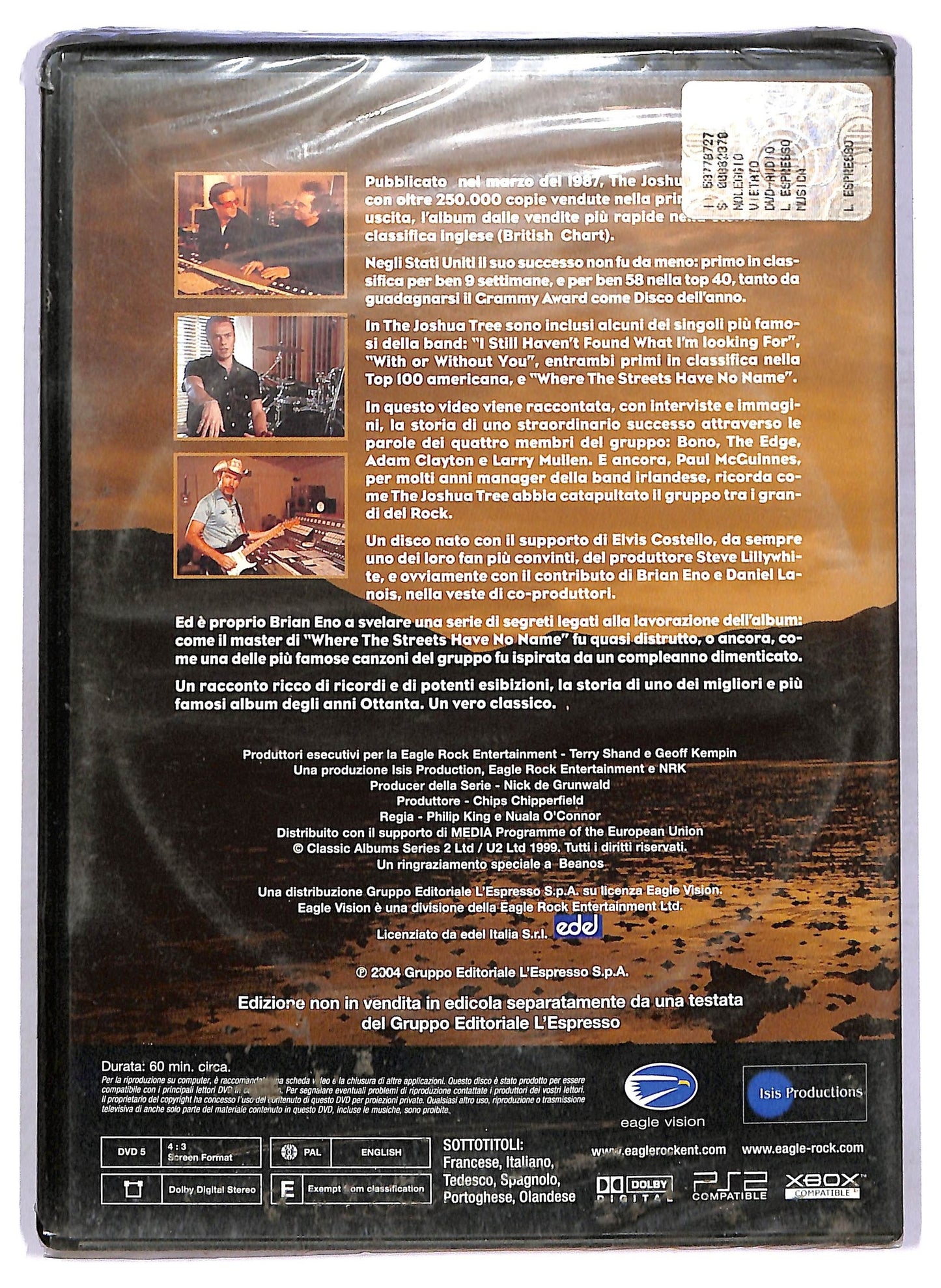 EBOND U2 – The Joshua Tree EDITORIALE DVD D766244