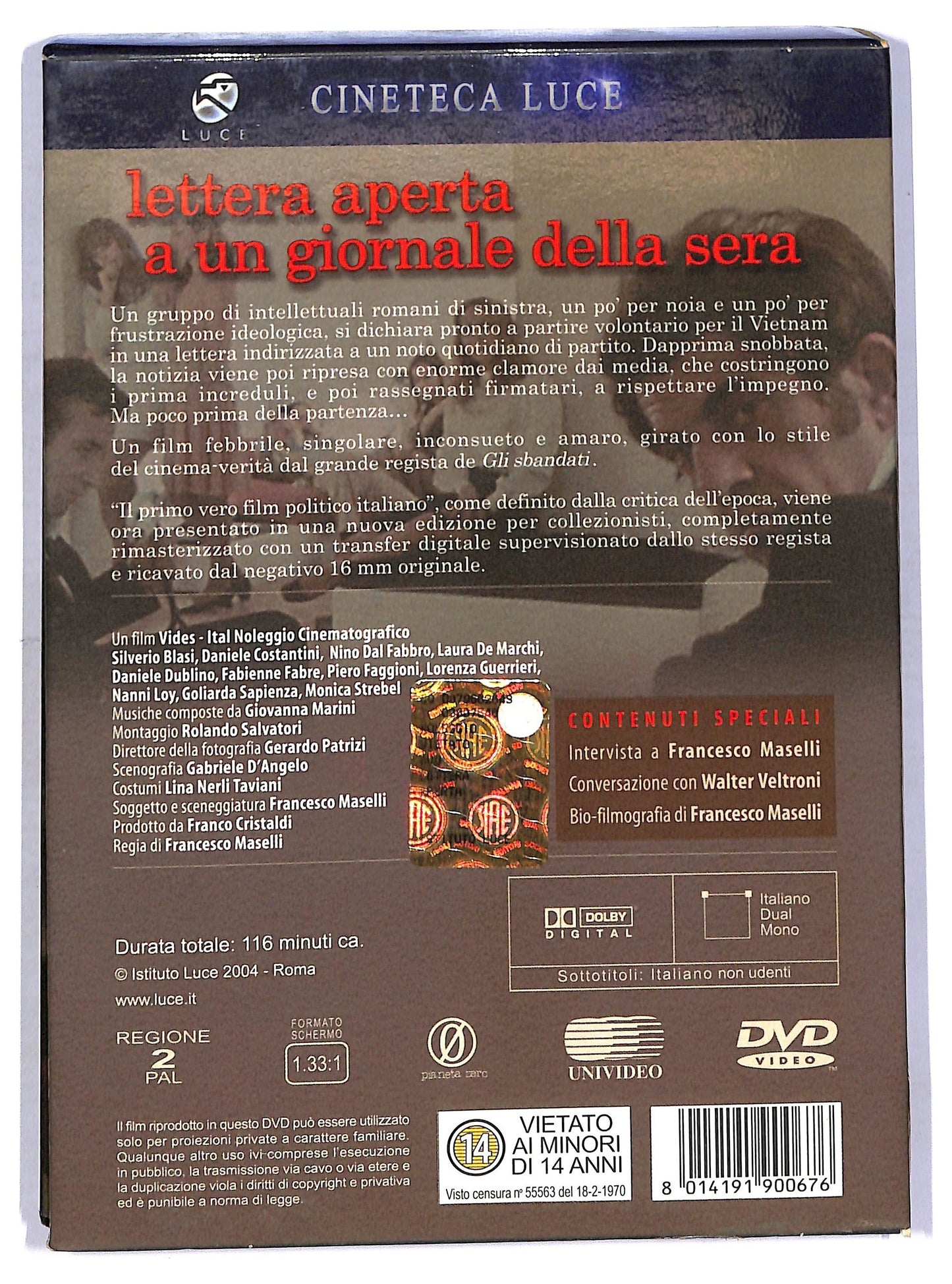 EBOND Lettera aperta a un giornale della sera slipcase DVD SLIM D766309
