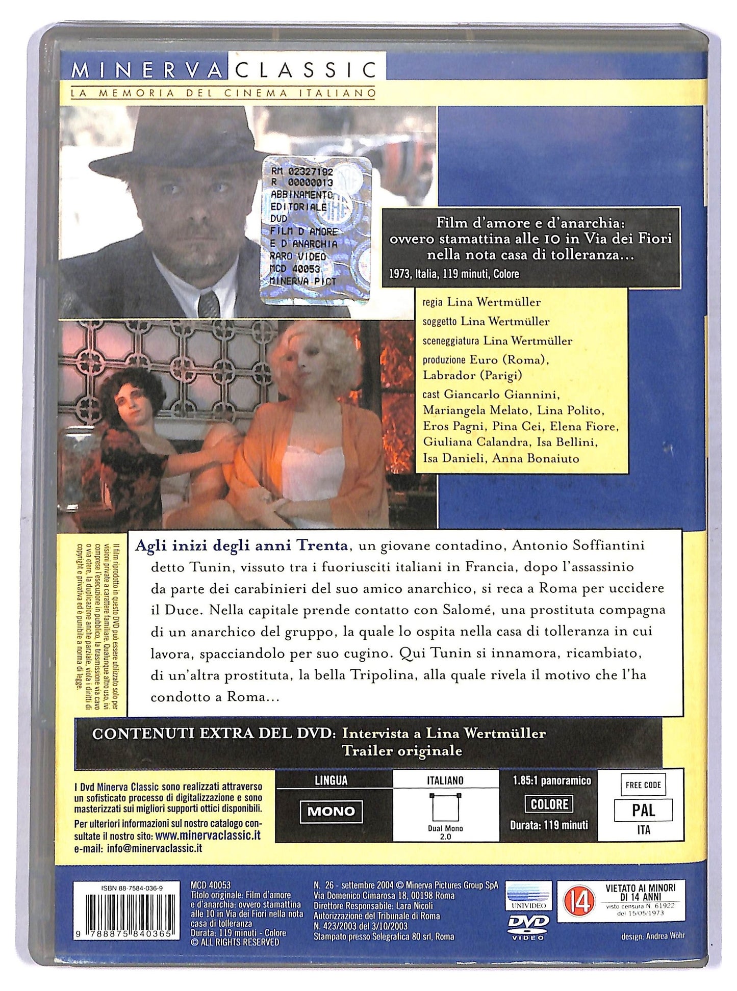 EBOND Film D'amore e D'anarchia DVD Editoriale D766403