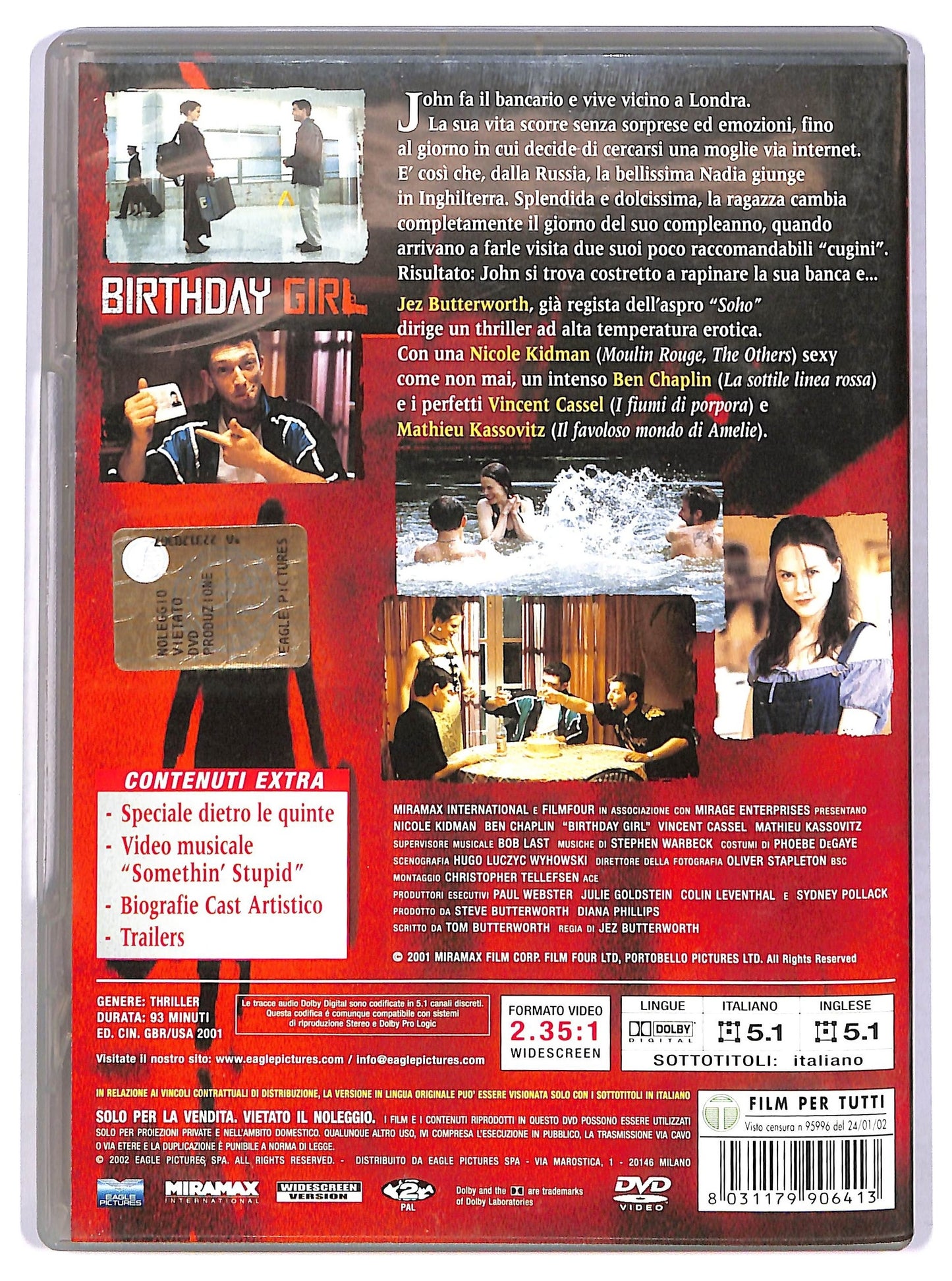 EBOND Birthday Girl Con Nicole Kidman, Ben Chaplin DVD D766431