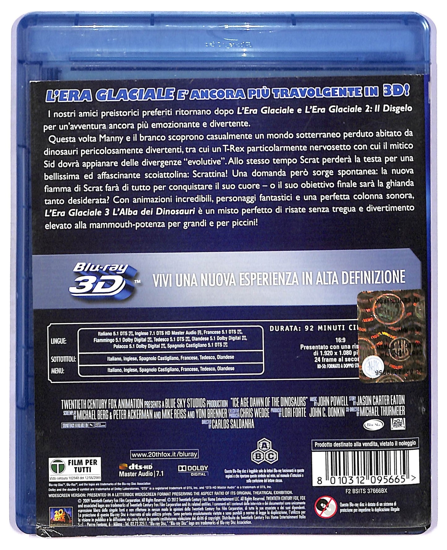 EBOND L'era Glaciale 3 L'alba Dei Dinosauri 3d BLURAY D766574