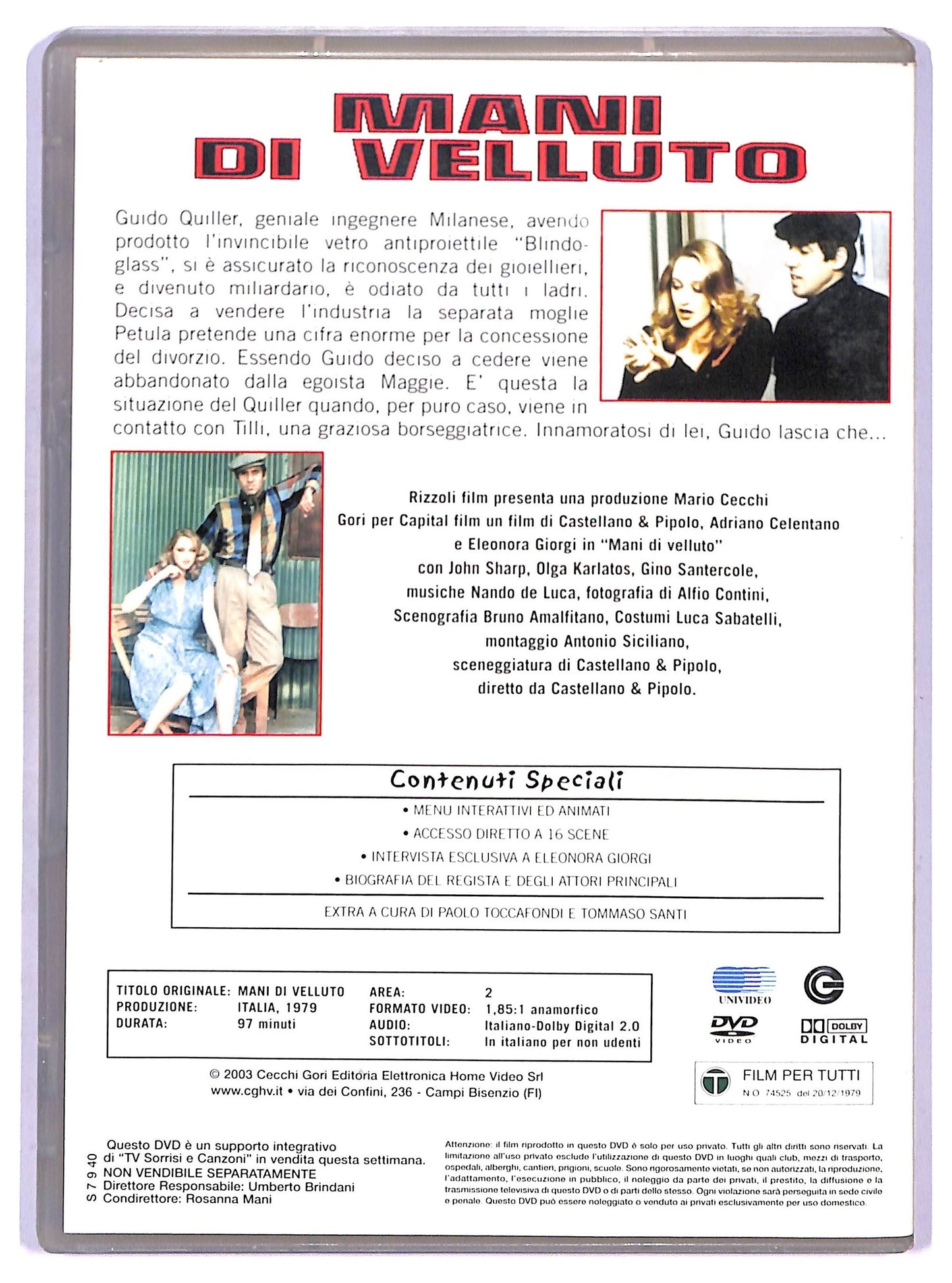 EBOND Mani di velluto EDITORIALE DVD D766745