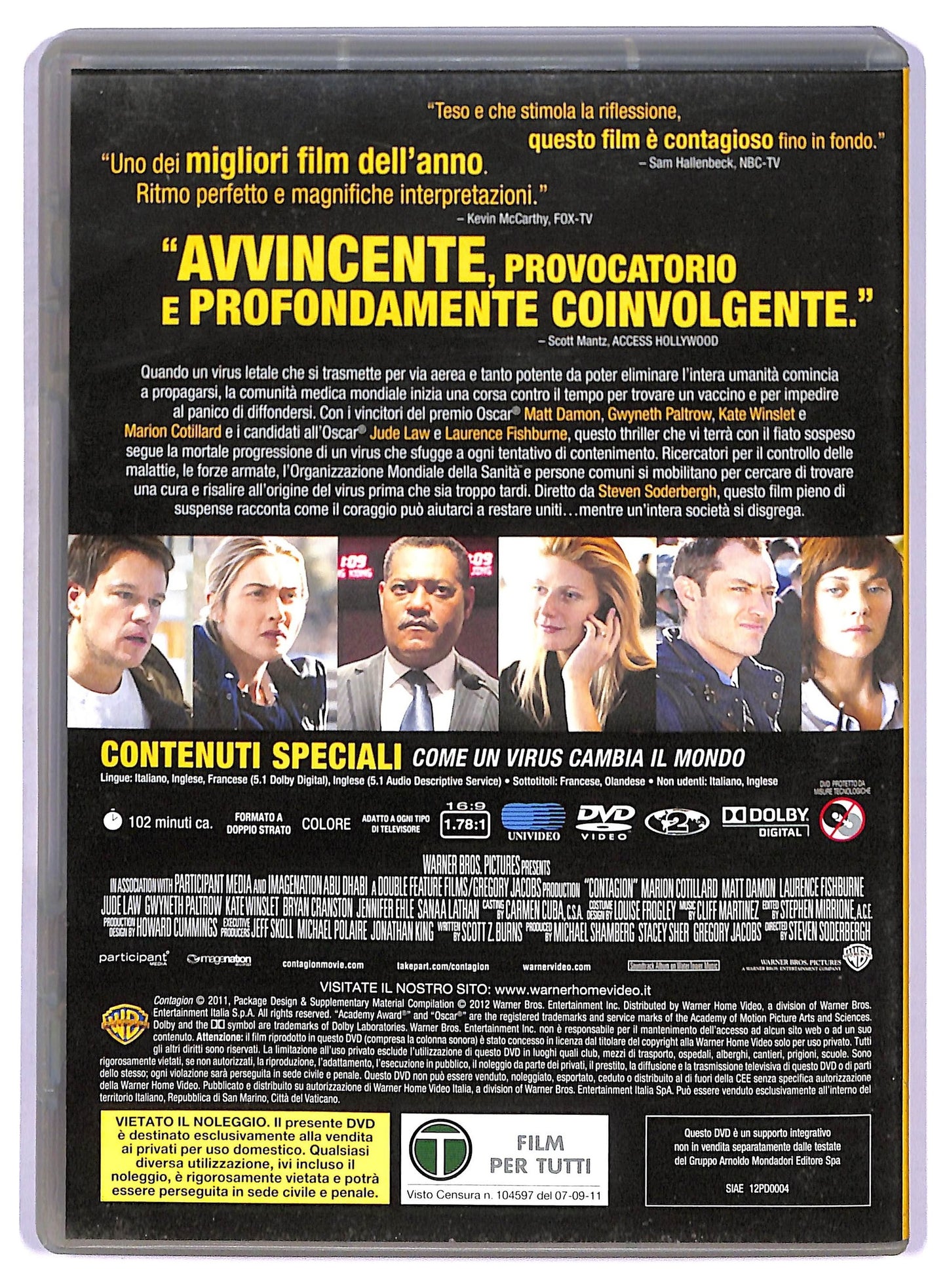 EBOND Contagion EDITORIALE DVD D766861