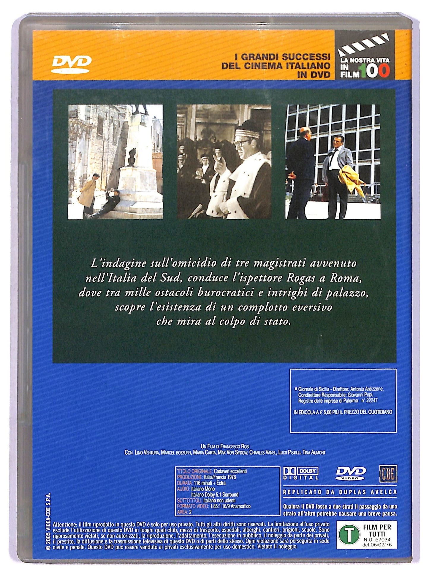 EBOND Cadaveri eccellenti EDITORIALE DVD D767046