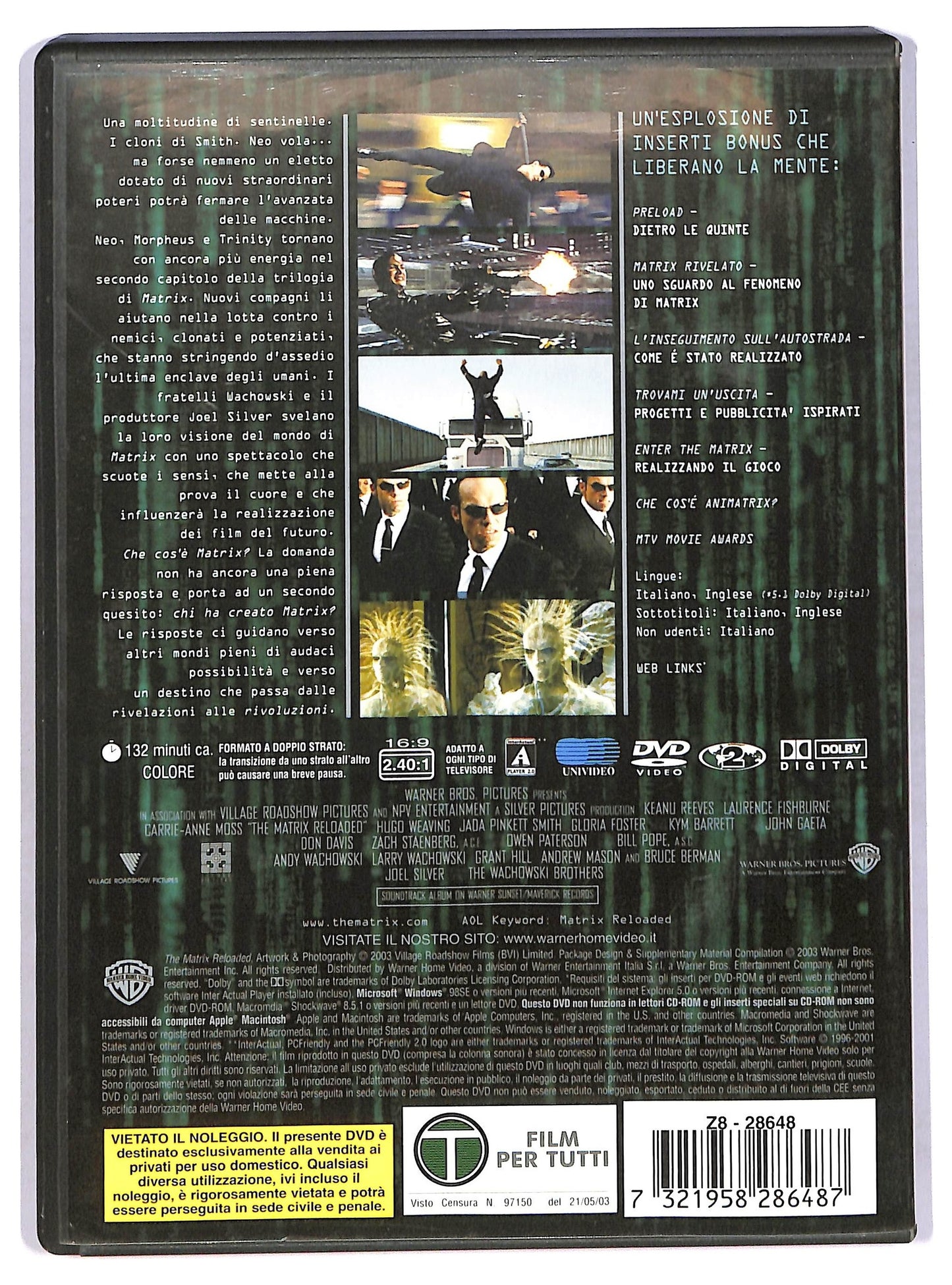 EBOND Matrix Reloaded DVD D767258