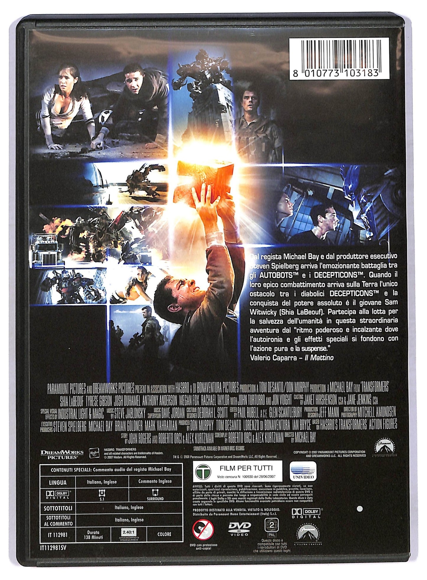 EBOND Transformers DVD D767351