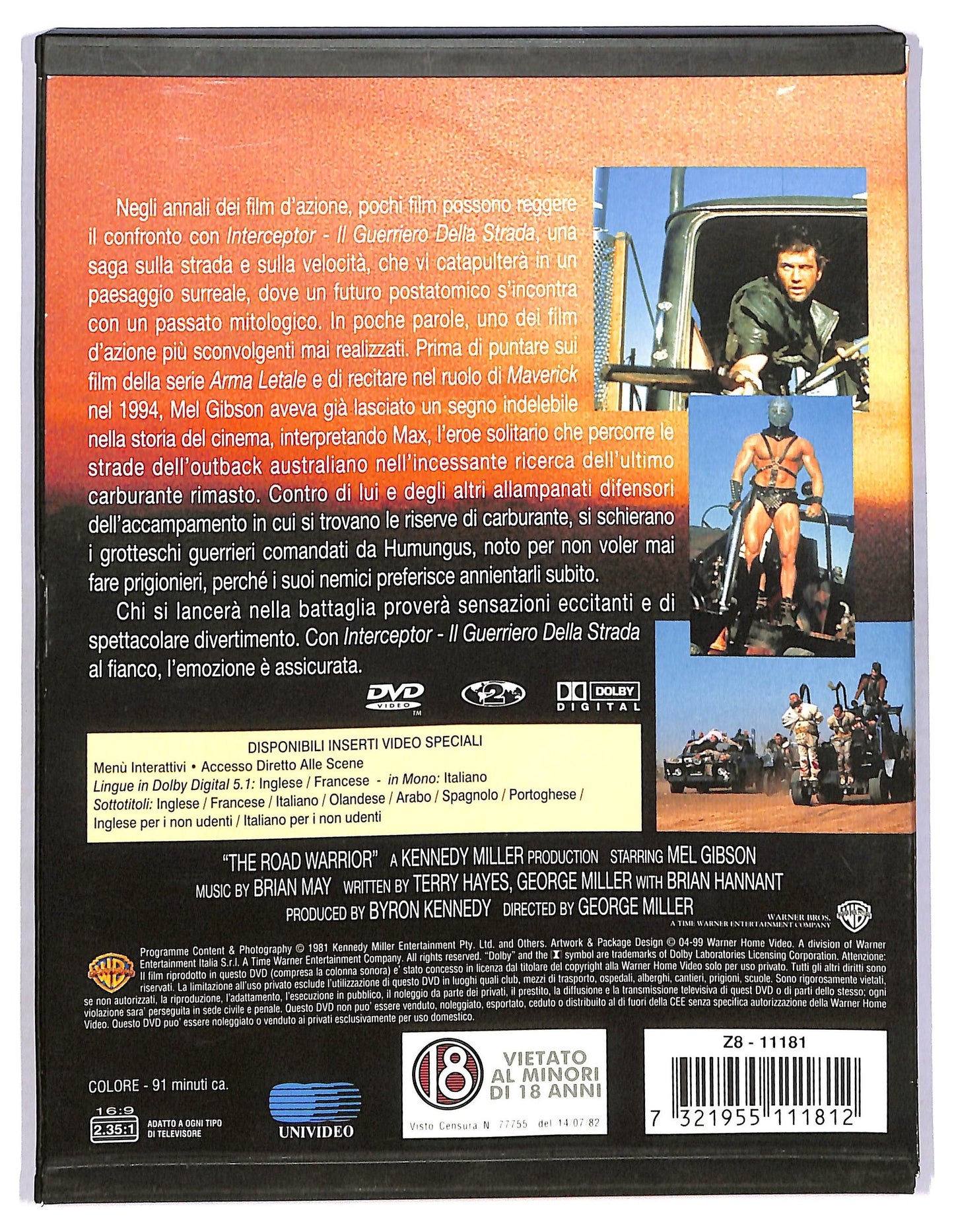 EBOND Interceptor - Il Guerriero Della Strada DVD Snapper D767358