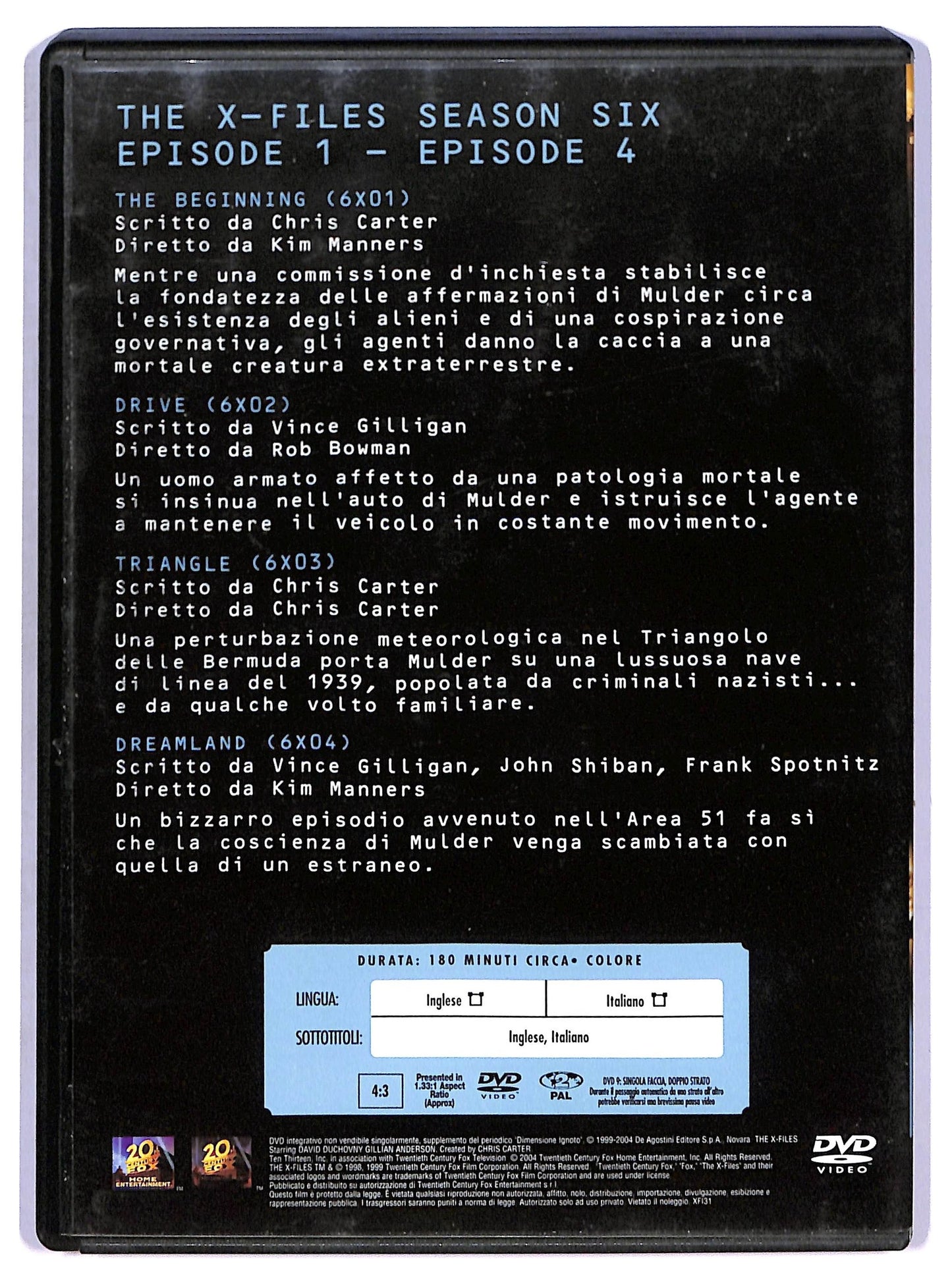 EBOND The X Files Collection Season Six Volume 1 Episodi 1-4 EDITORIALE DVD D768363