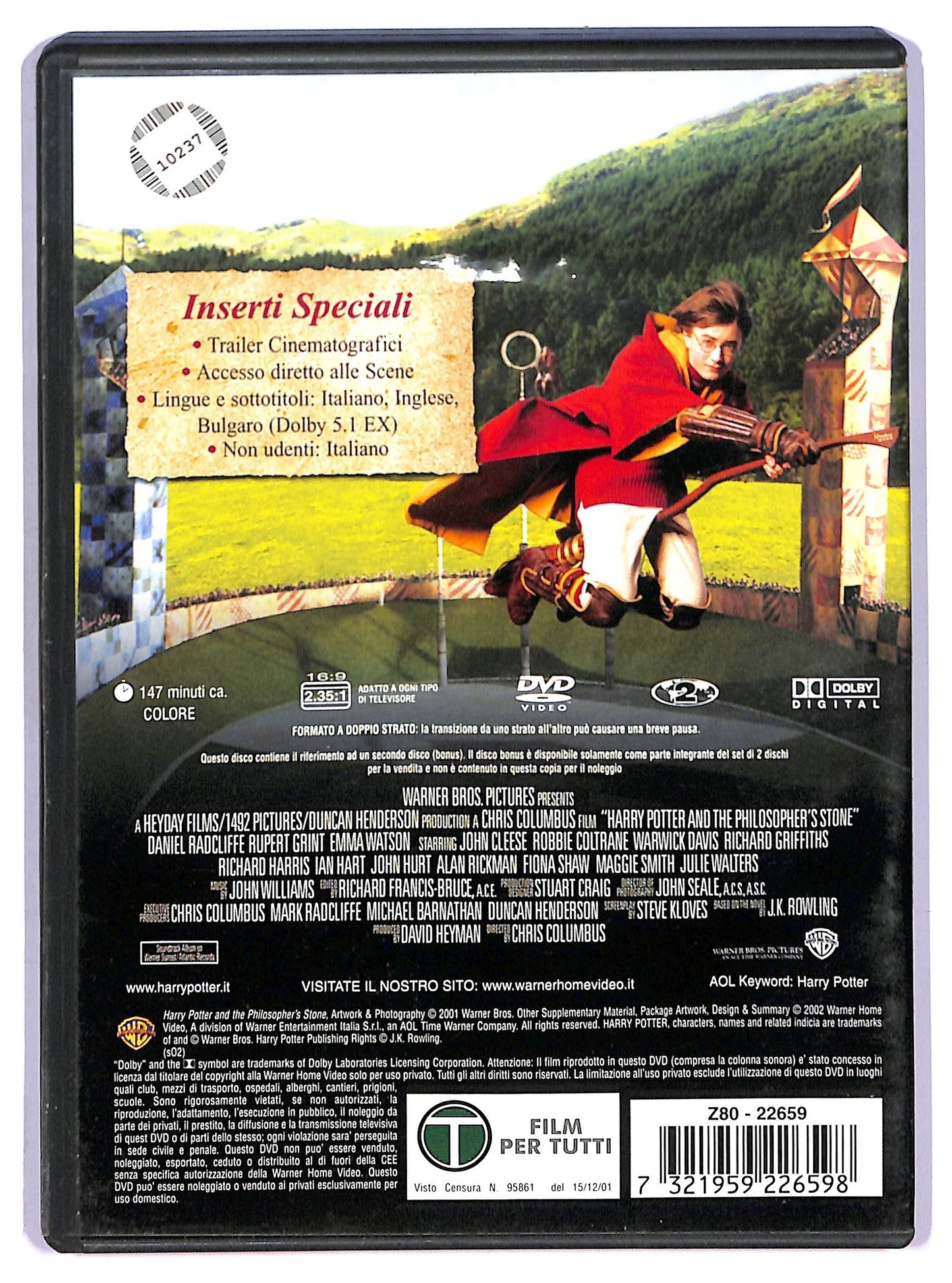 EBOND Harry Potter e la pietra filosofale NOLEGGIO DVD D768550