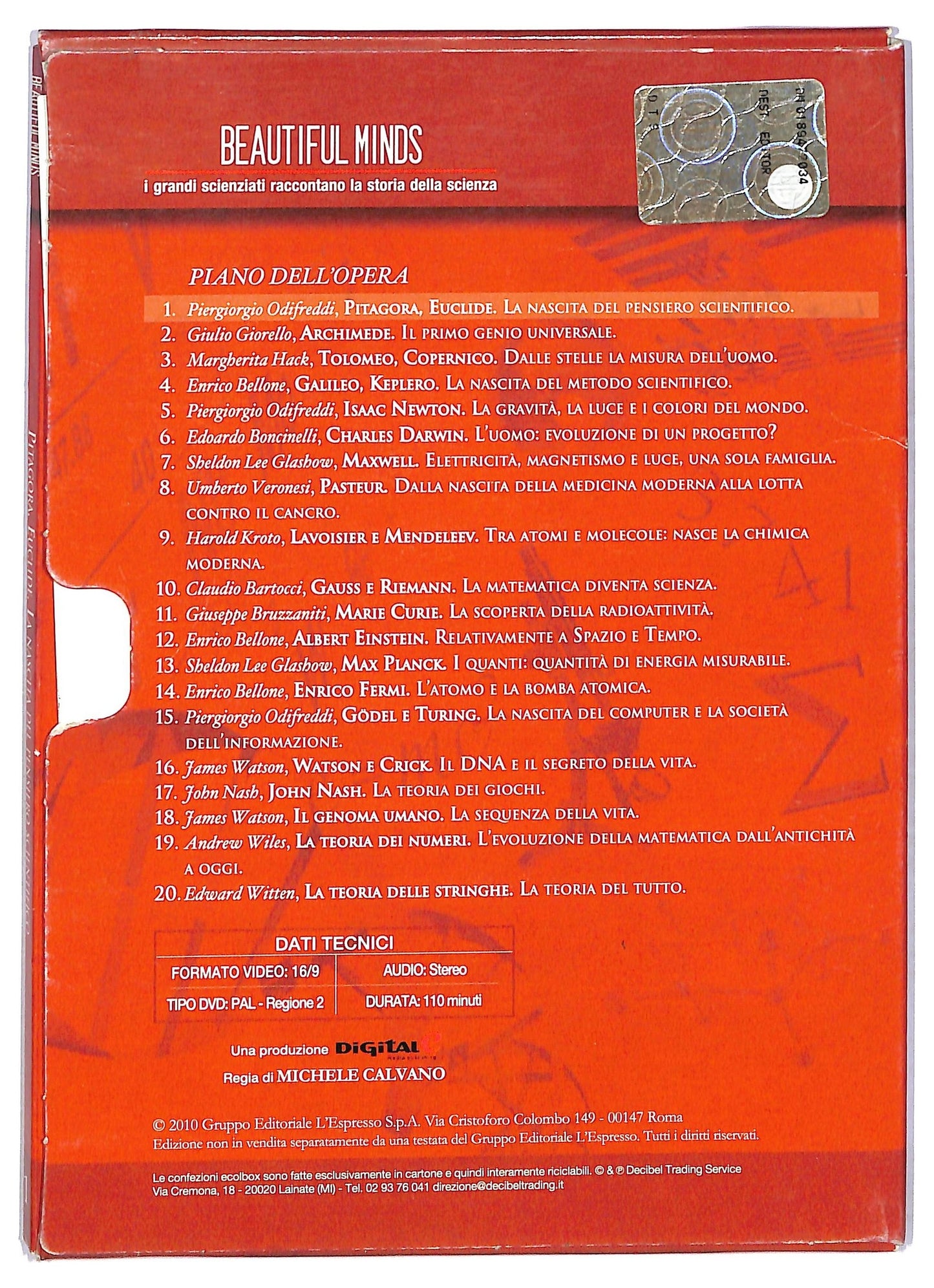 EBOND Piergiorgio Odifreddi - La nascita del pensiero scentifico EDITORIALE DVD D769001
