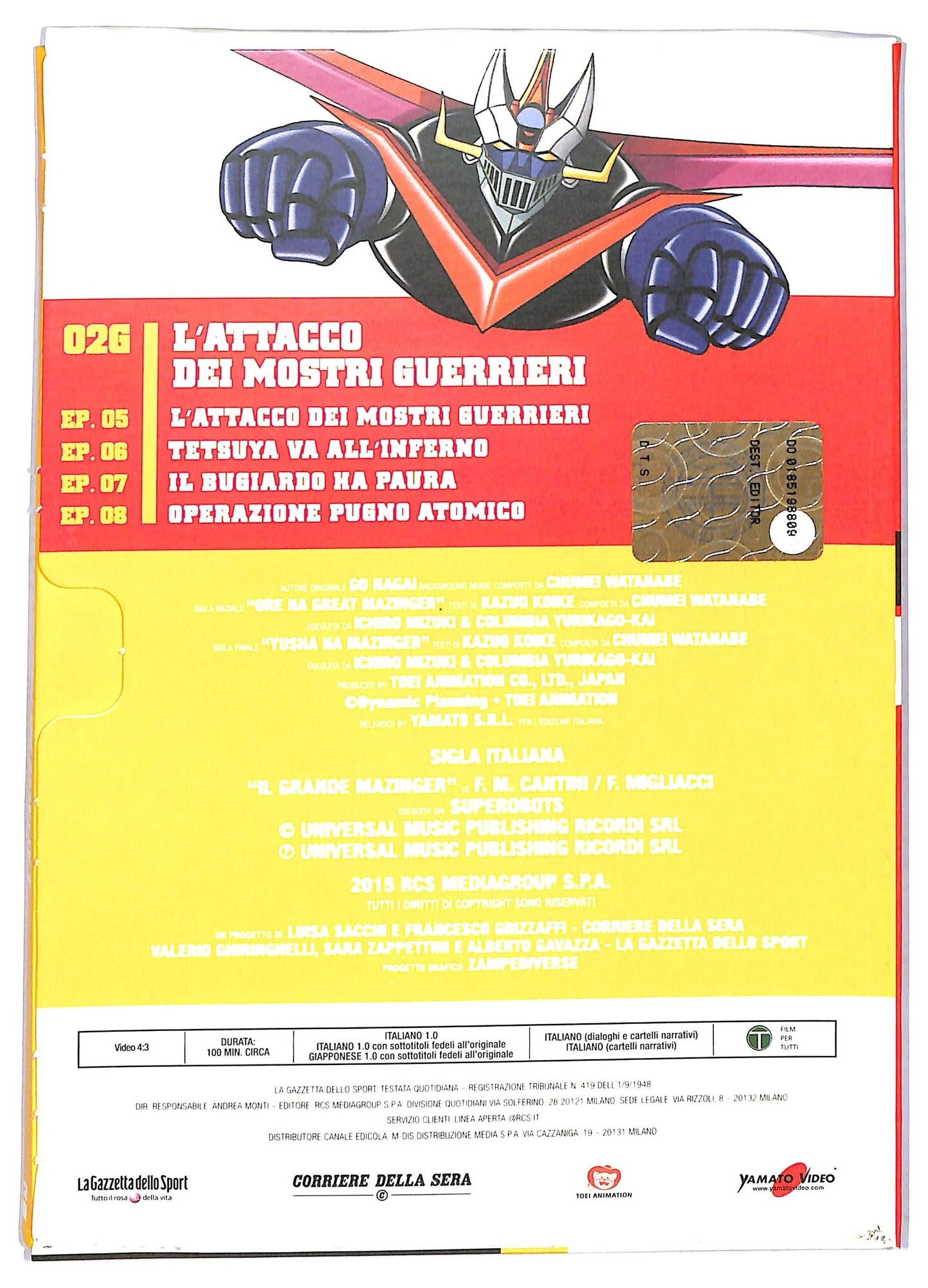 EBOND Il Grande Mazinga Vol.2 - L'attacco dei Mostri Guerrieri EDITORIALE DIGIPACK DVD D769040