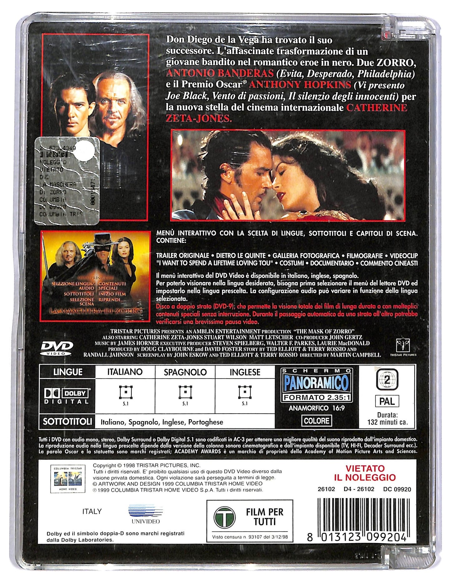 EBOND La Maschera Di Zorro DVD Sjb D769048